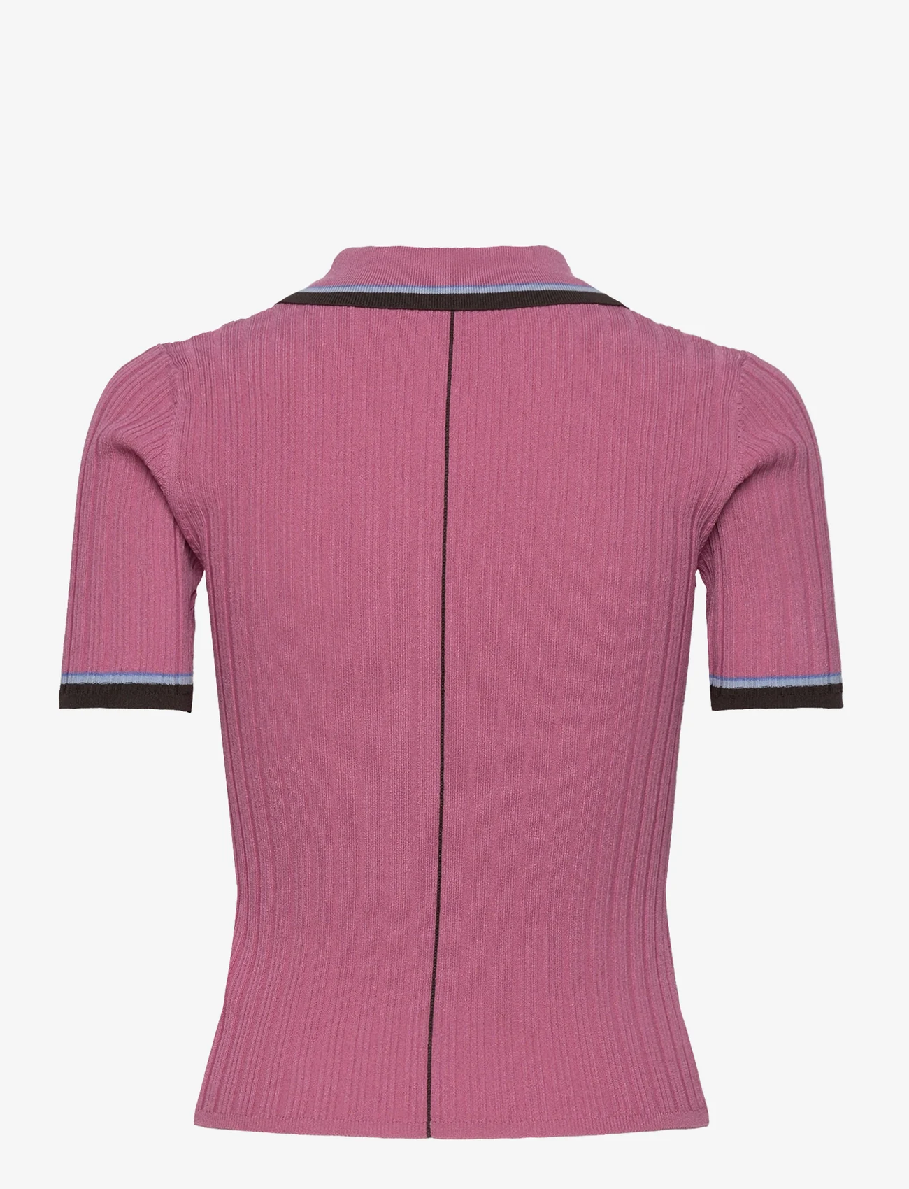 REMAIN Birger Christensen - Knit Fitted Polo Shirt - pikéer - cashmere rose - 1
