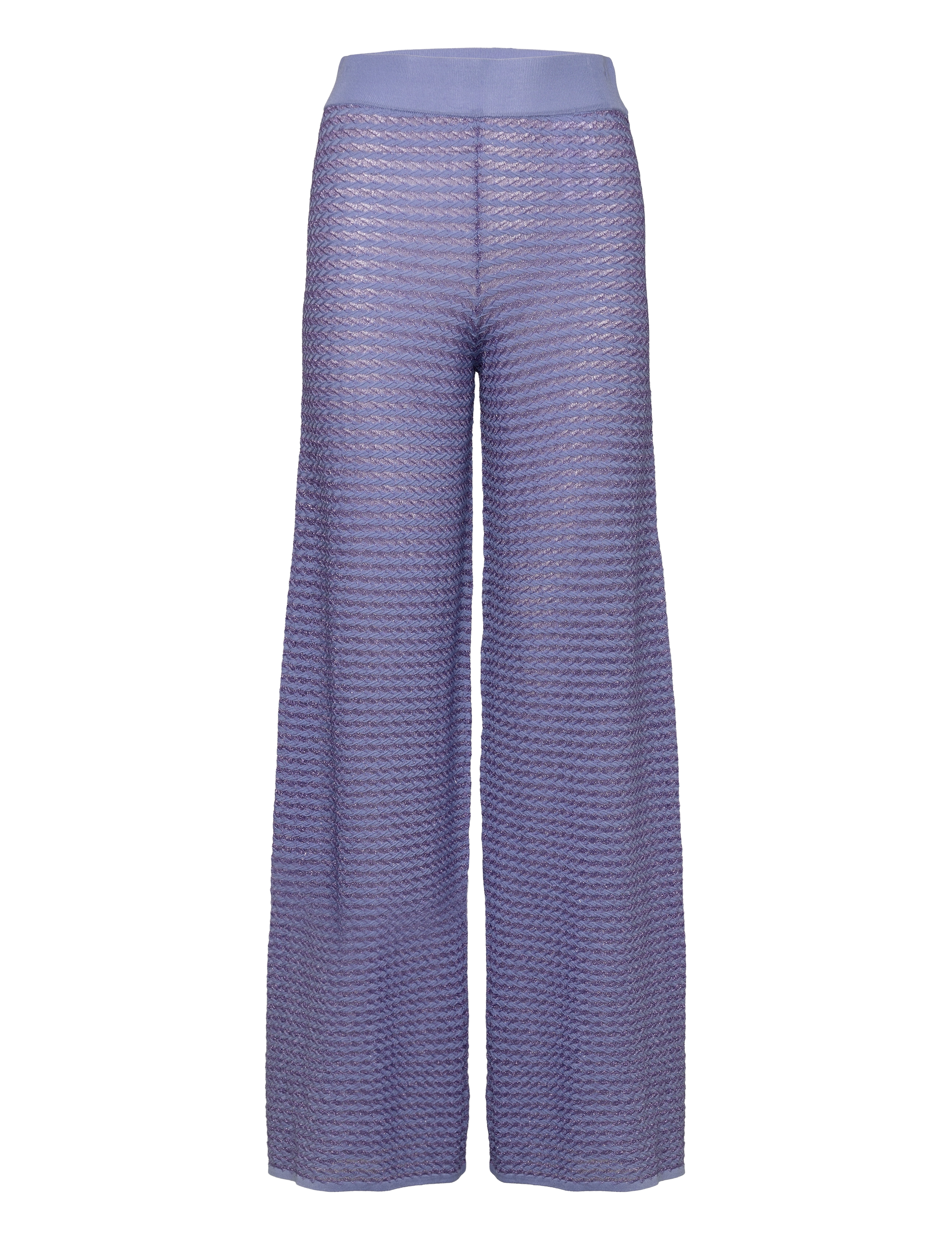REMAIN Birger Christensen Metallic Knit Pants - Bukser - ORCHID MIST COMB. / blue