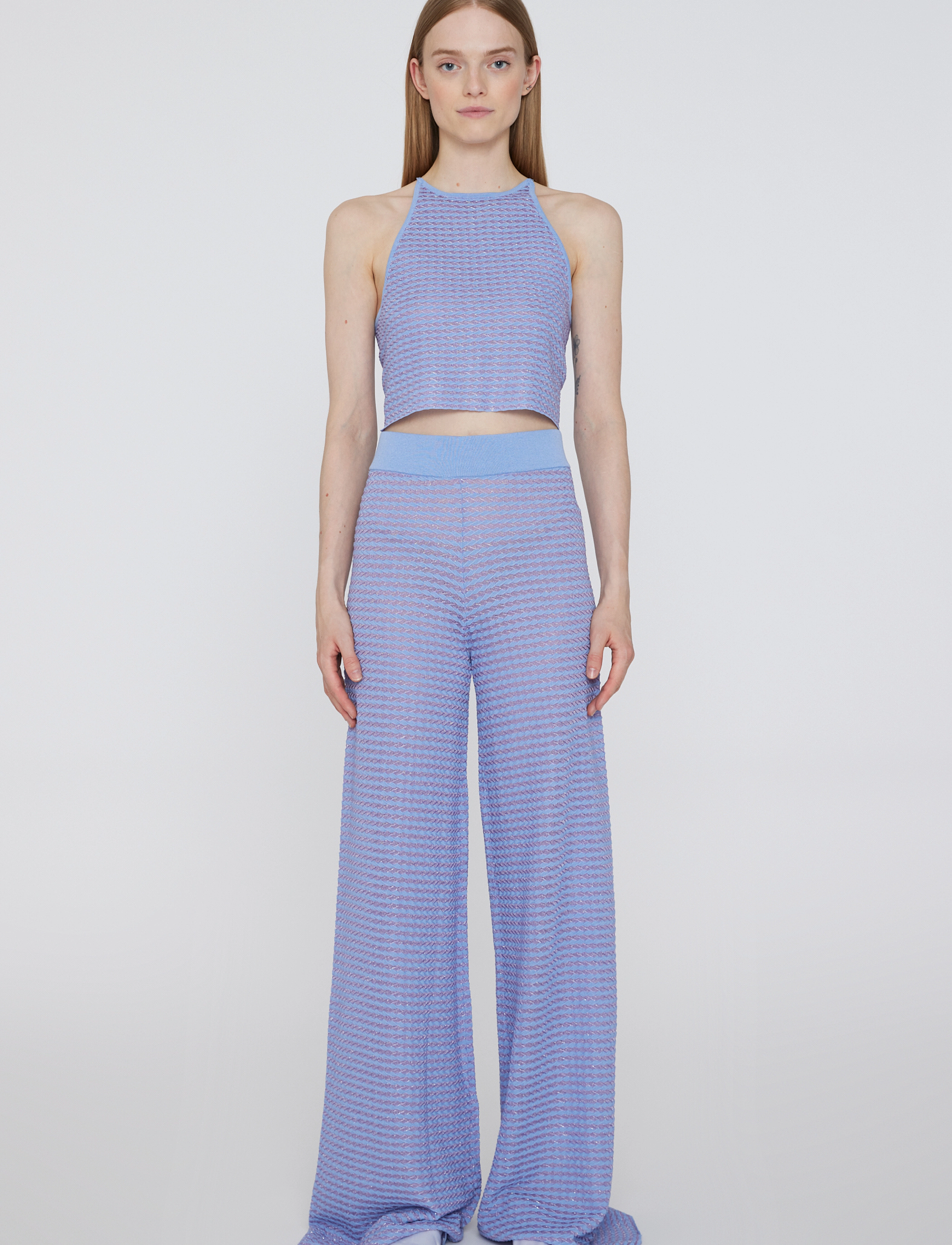 Metallic Knit Pants