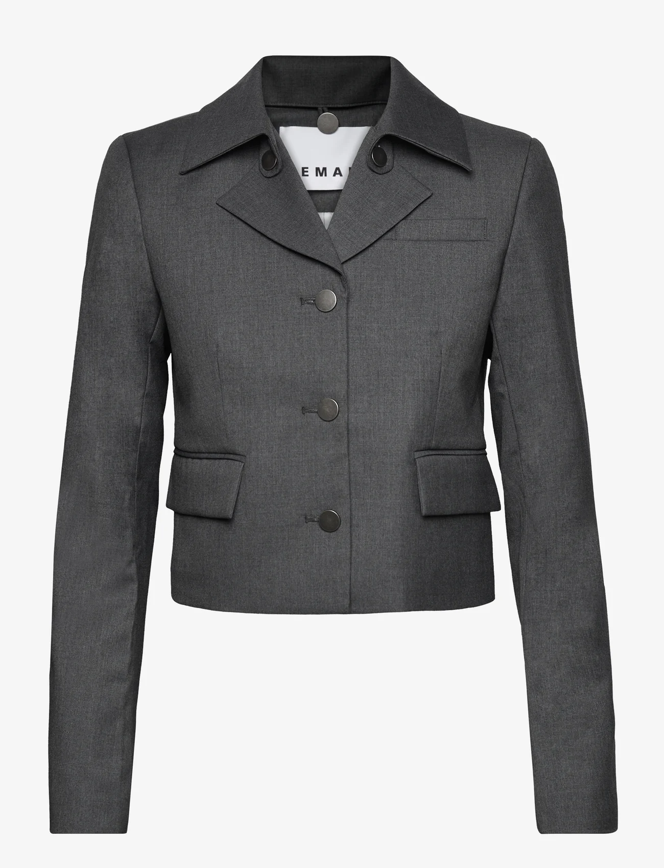 REMAIN Birger Christensen - Light Wool Mini Blazer - korte blazers - castlerock - 0