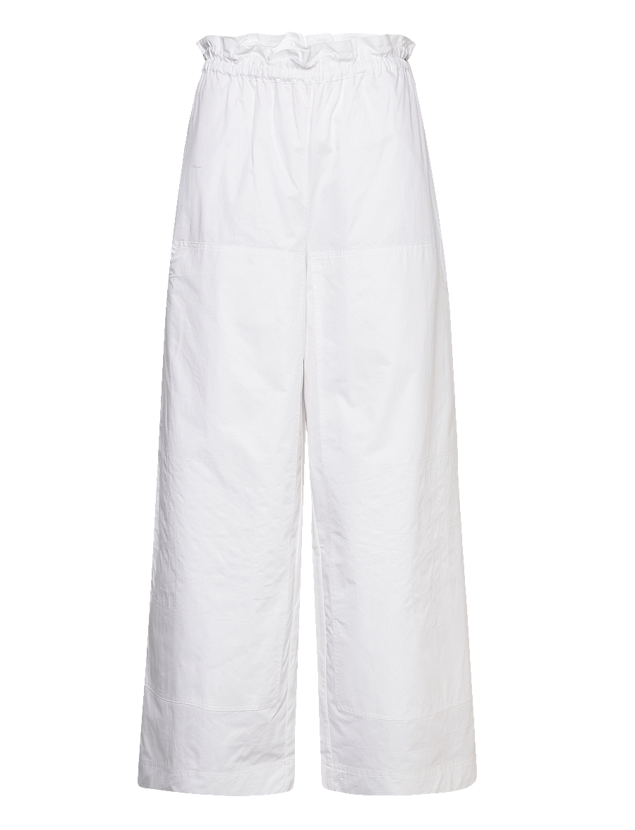 REMAIN Birger Christensen - Cargo Wide Pants - bukser med brede ben - bright white - 0