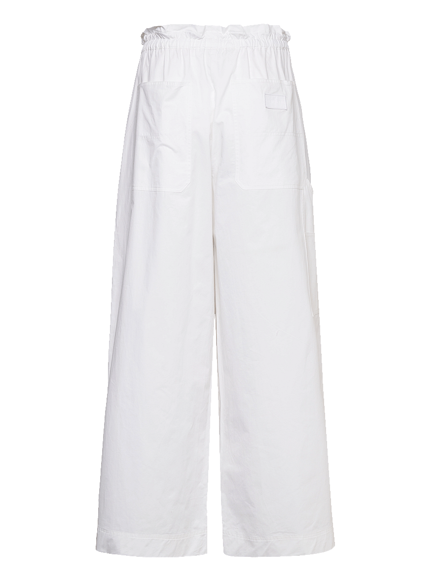 REMAIN Birger Christensen - Cargo Wide Pants - bukser med brede ben - bright white - 1