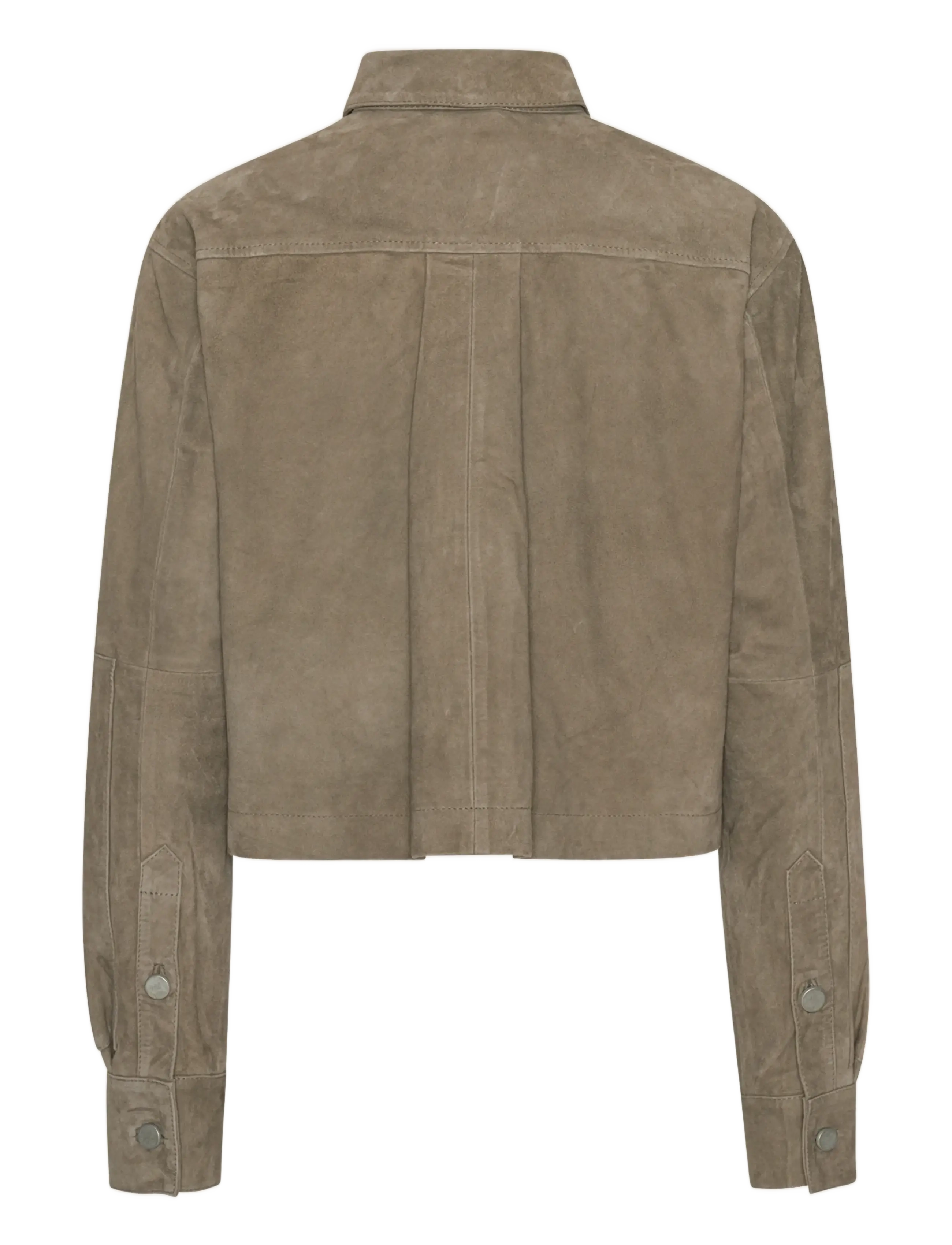 REMAIN Birger Christensen - SUEDE CROPPED SHIRT - frühlingsjacken - walnut - 1
