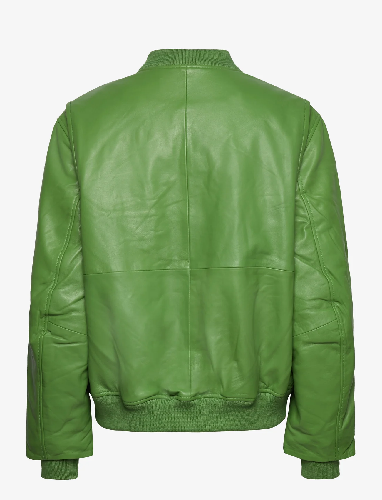 REMAIN Birger Christensen - Leather Bomber Jacket - kevättakit - forest green - 1