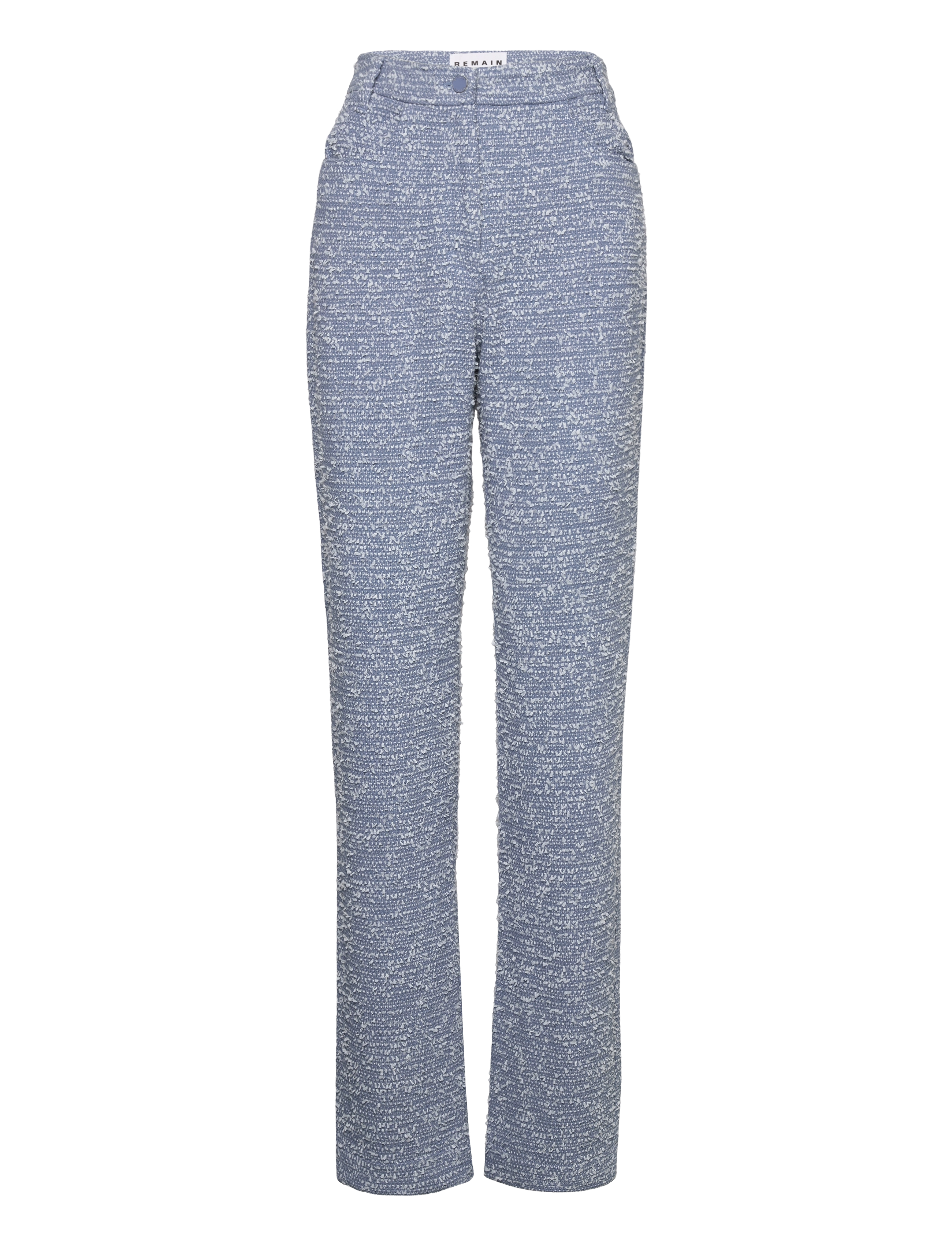REMAIN Birger Christensen Bold Weave Straight Pants - Bukser - RIVIERA COMB. / blue