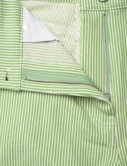 REMAIN Birger Christensen - Striped Canvas Pants - hosen mit weitem bein - forest green comb. - 3