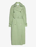Striped Oversized Coat - FOREST GREEN COMB.