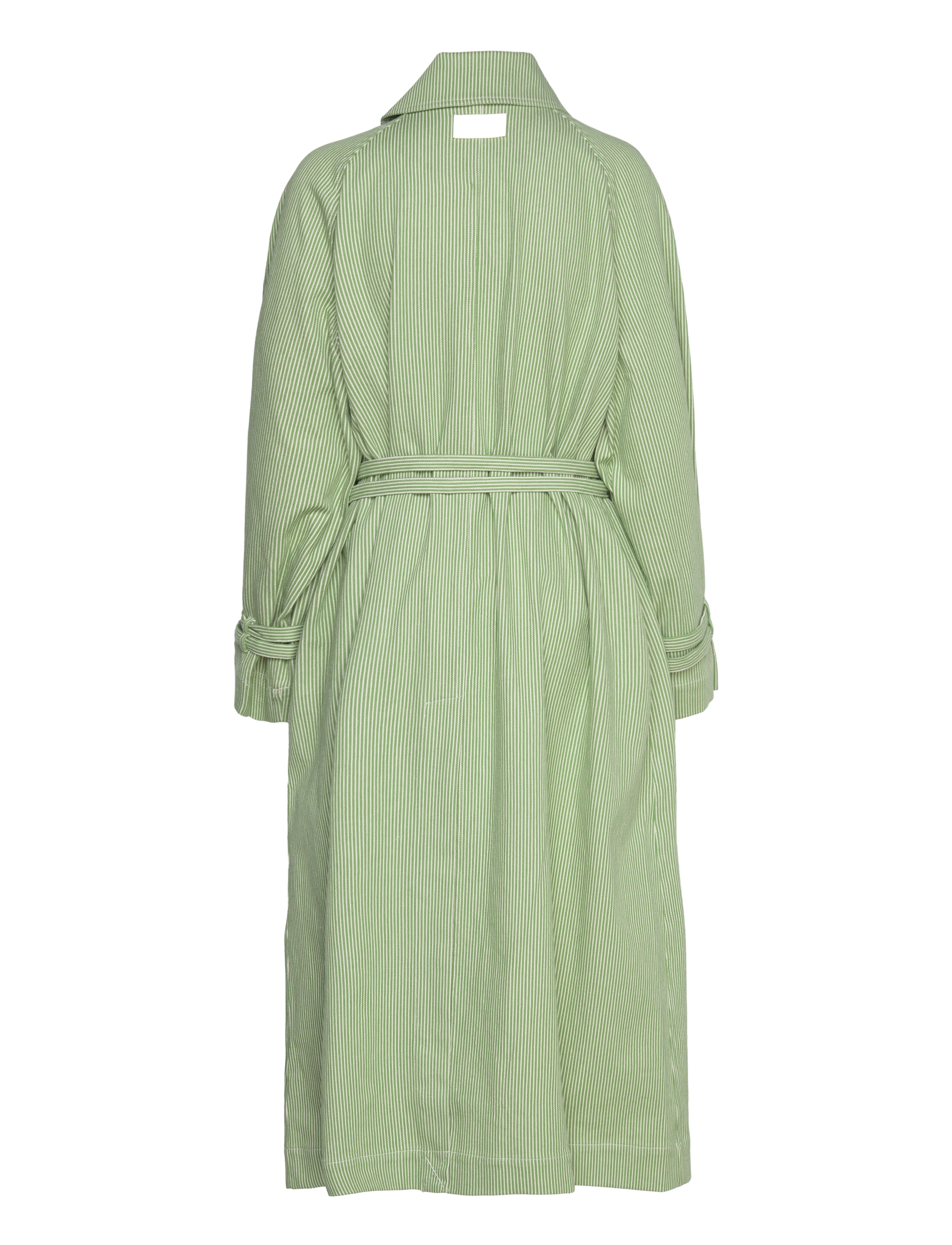 REMAIN Birger Christensen - Striped Oversized Coat - forest green comb. - 2