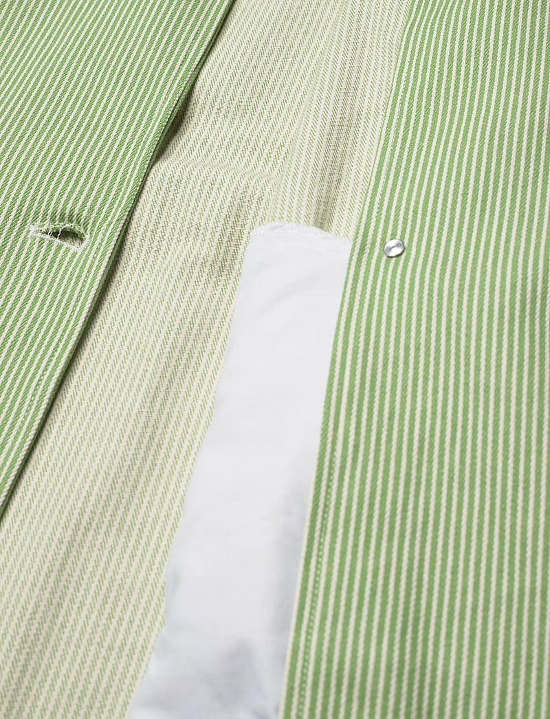 REMAIN Birger Christensen - Striped Oversized Coat - leichte mäntel - forest green comb. - 5