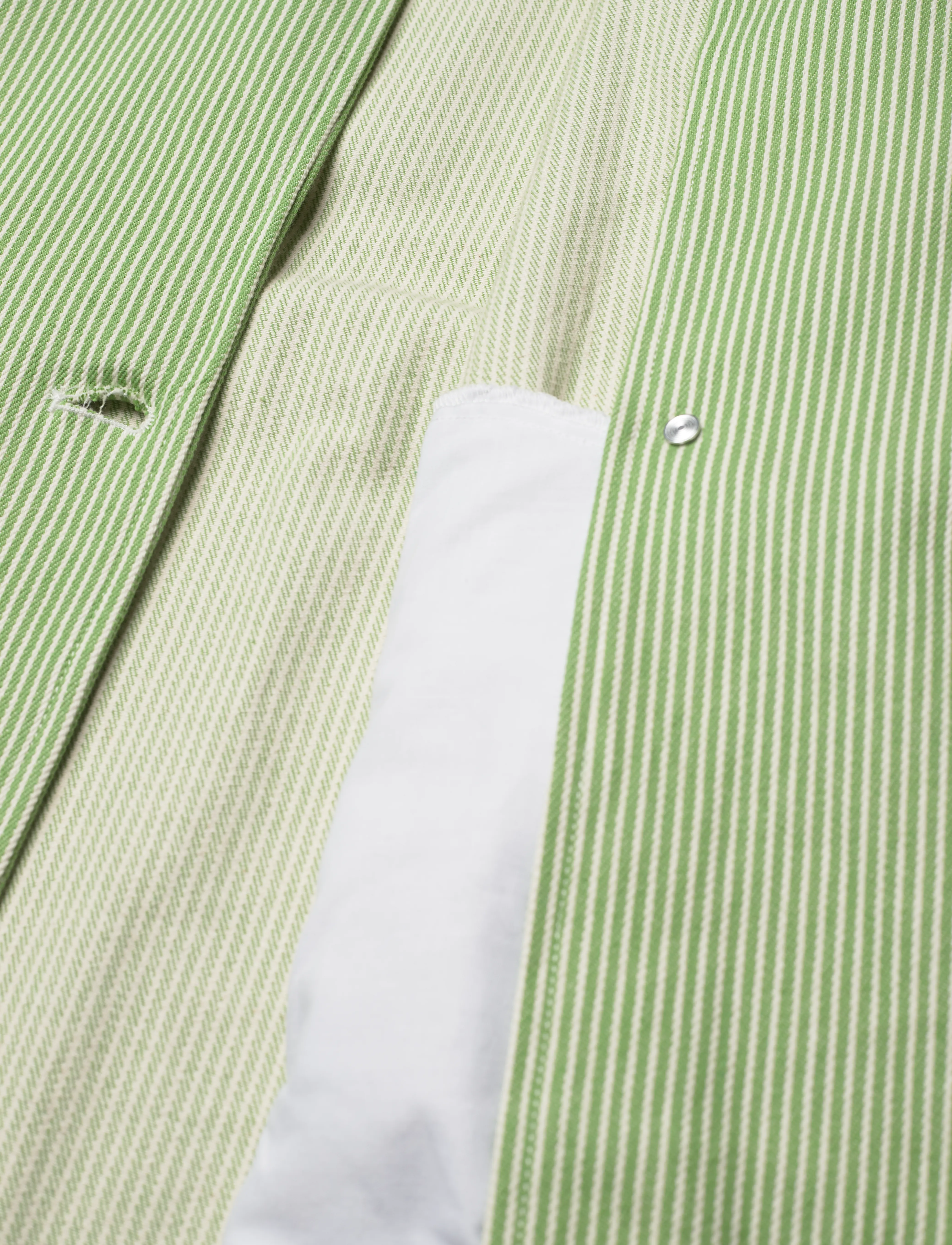 REMAIN Birger Christensen - Striped Oversized Coat - forest green comb. - 5