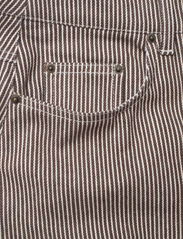 REMAIN Birger Christensen - Striped Twill Long Skirt - leather skirts - coffee bean comb. - 2