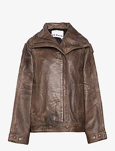 Leather Oversized Jacket, REMAIN Birger Christensen