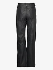 REMAIN Birger Christensen - Leather Straight Pants - vakarėlių drabužiai išparduotuvių kainomis - black - 1