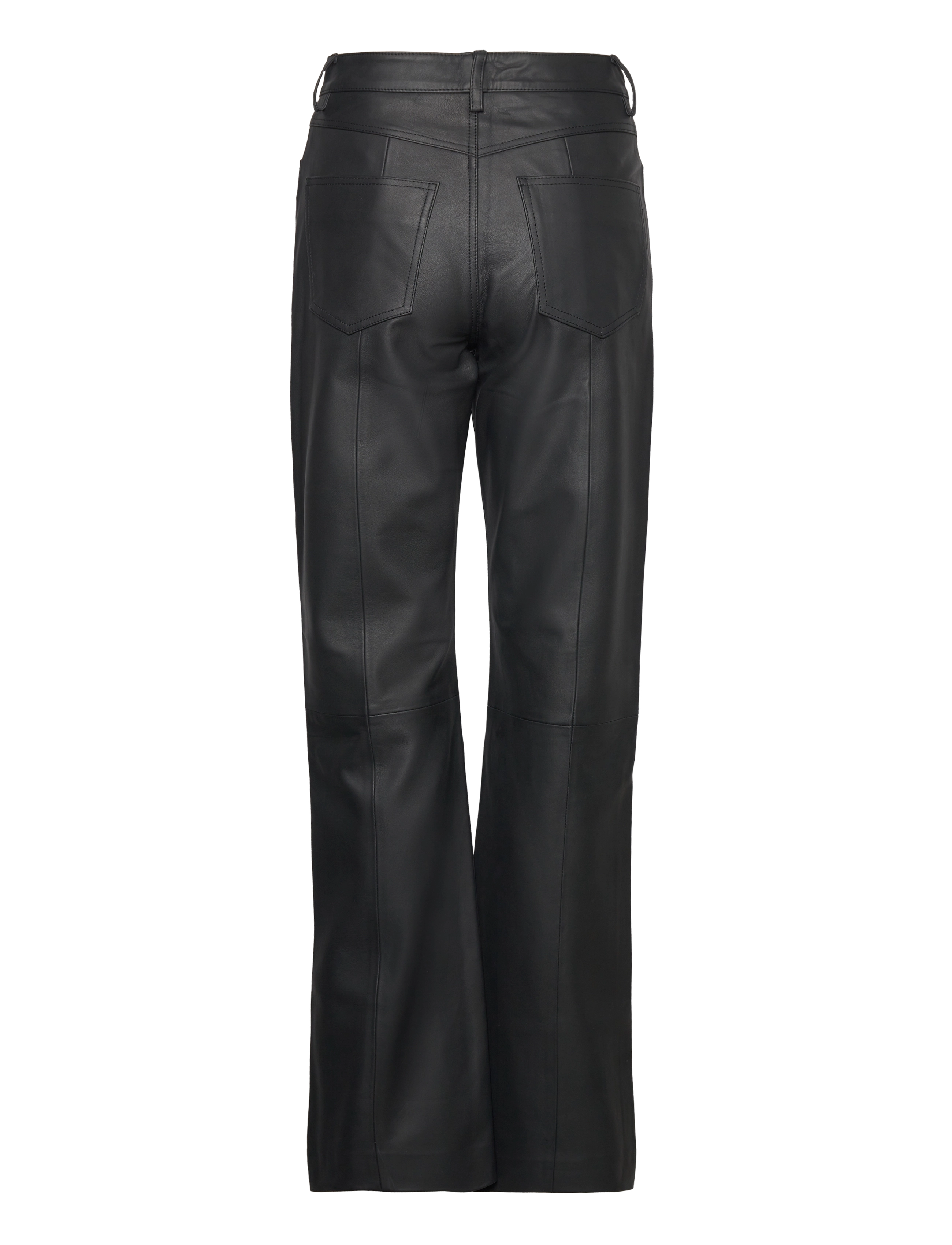 REMAIN Birger Christensen - Leather Straight Pants - black - 1