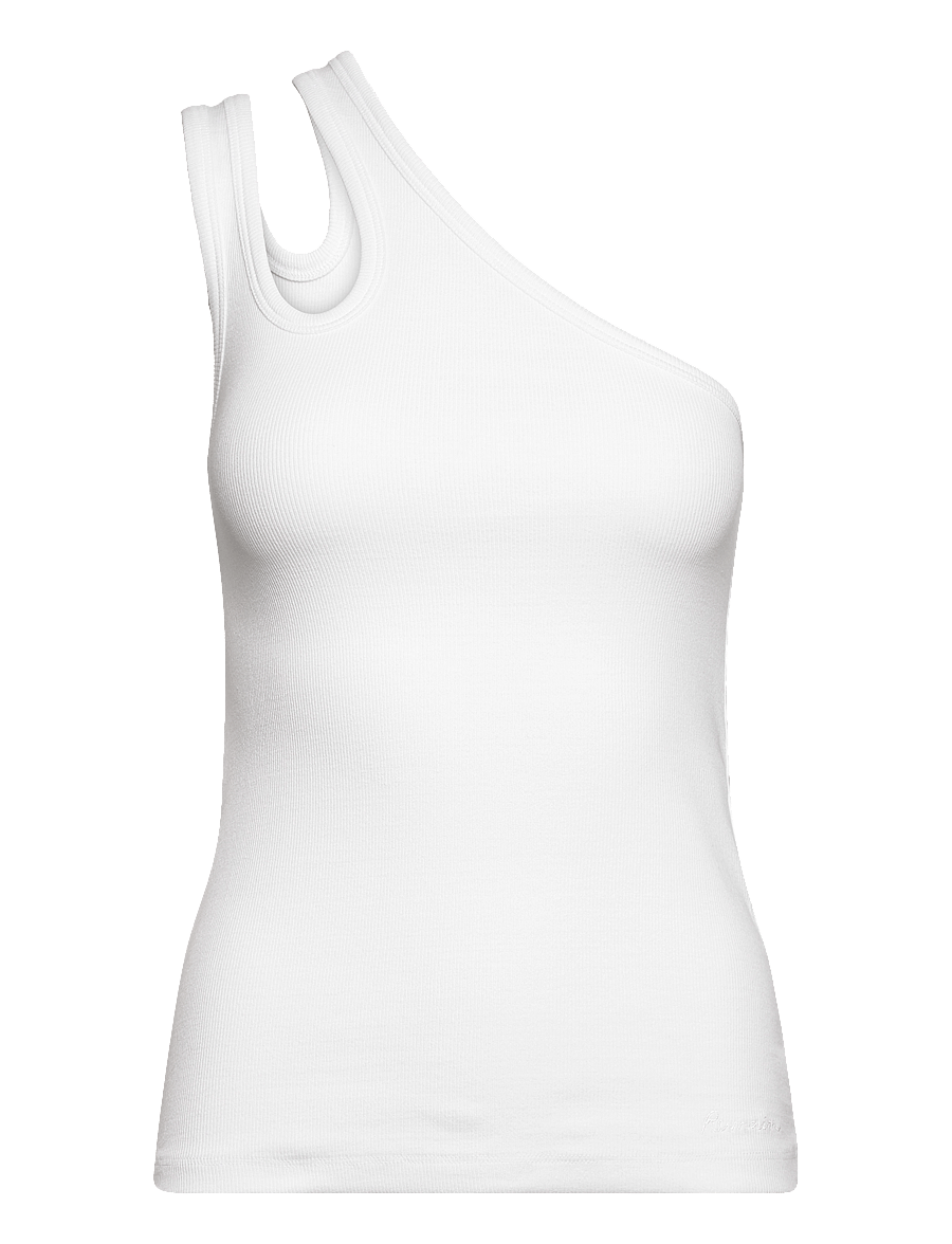 REMAIN Birger Christensen - JERSEY ONE-SHOULDER TOP - bright white - 0