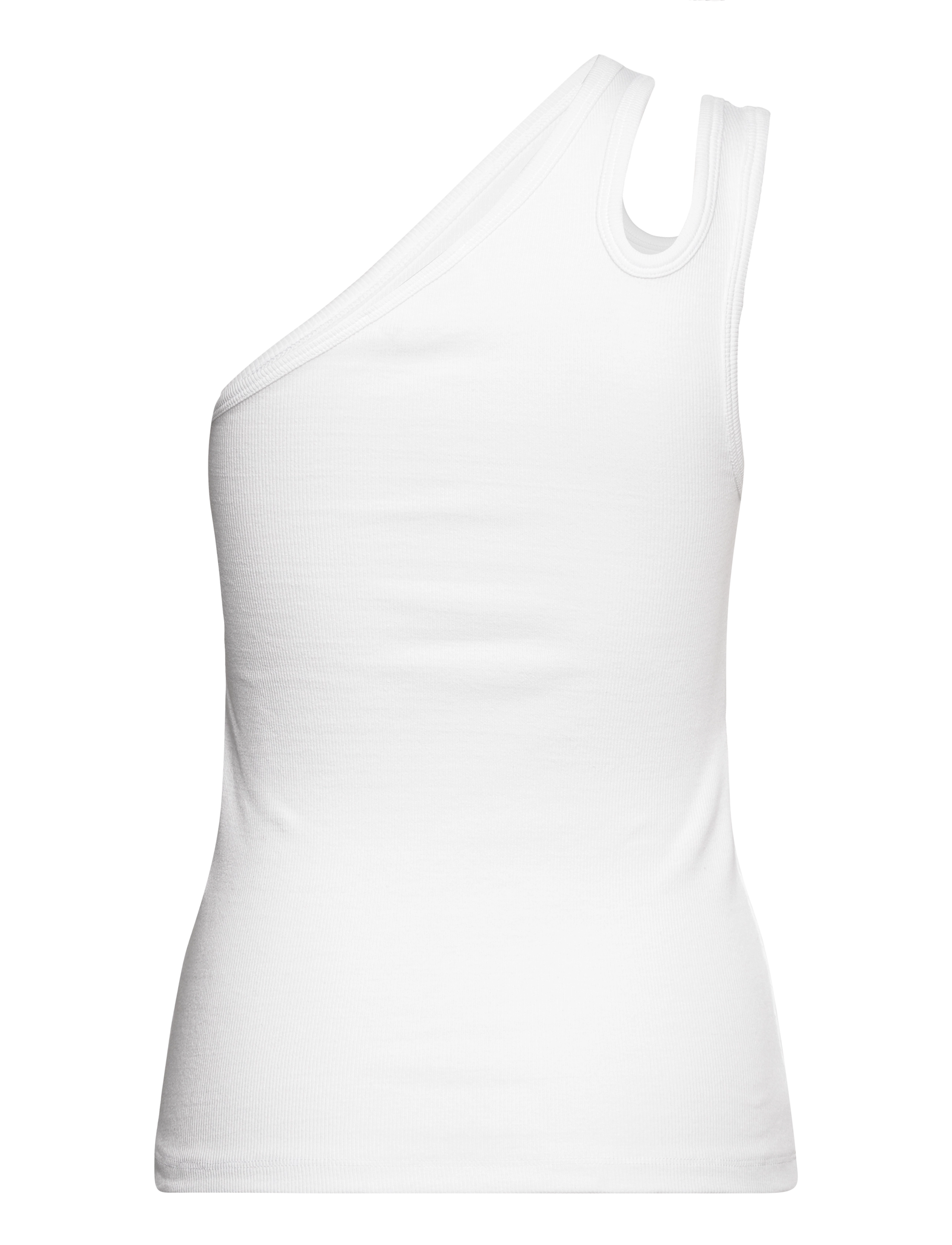 REMAIN Birger Christensen - JERSEY ONE-SHOULDER TOP - bright white - 1