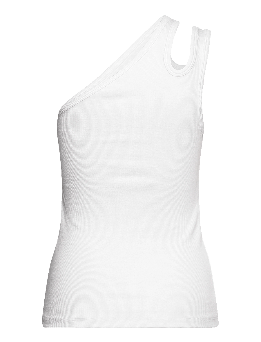 REMAIN Birger Christensen - JERSEY ONE-SHOULDER TOP - bright white - 1