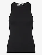 KNOTTED BACK RIB TOP - BLACK