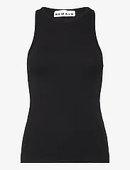 REMAIN Birger Christensen - KNOTTED BACK RIB TOP - t-shirts & topper - black - 0