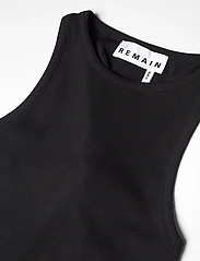 REMAIN Birger Christensen - KNOTTED BACK RIB TOP - t-shirts & topper - black - 2