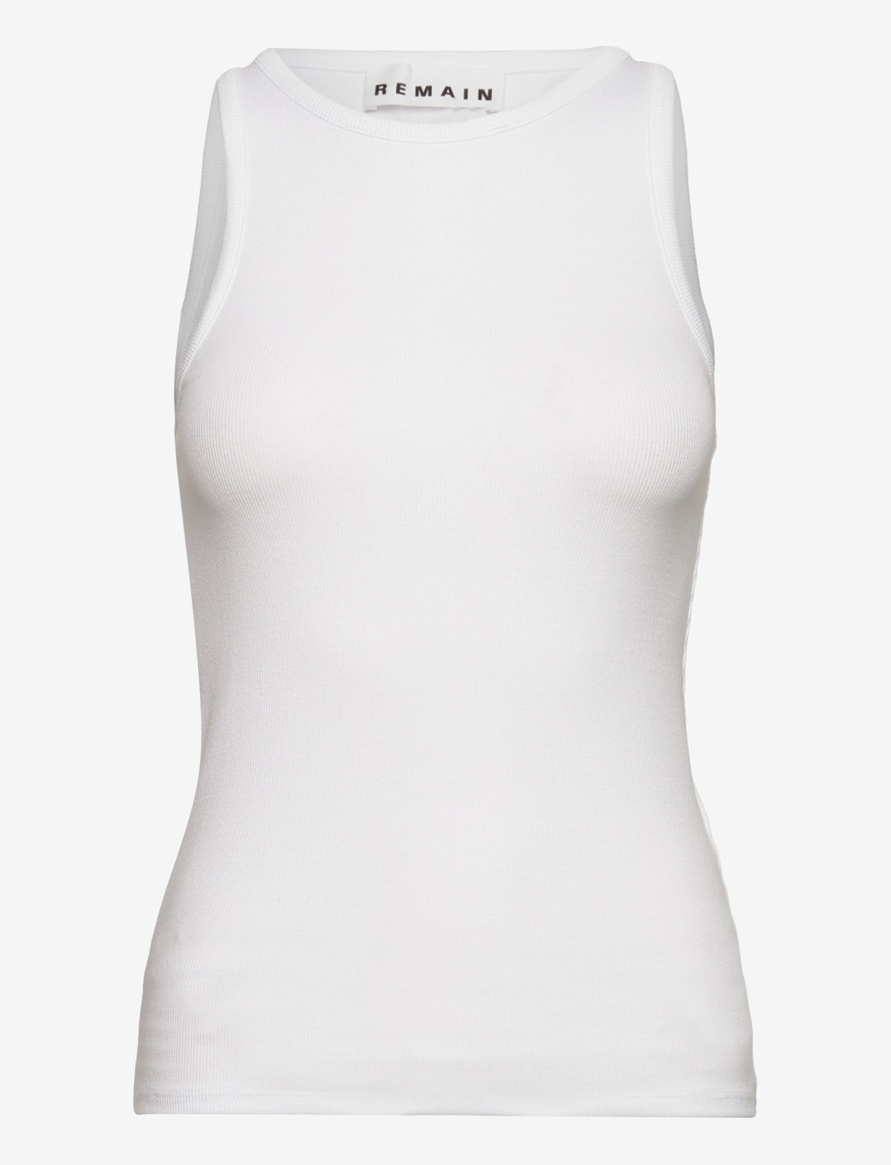 REMAIN Birger Christensen - KNOTTED BACK RIB TOP - bright white - 0