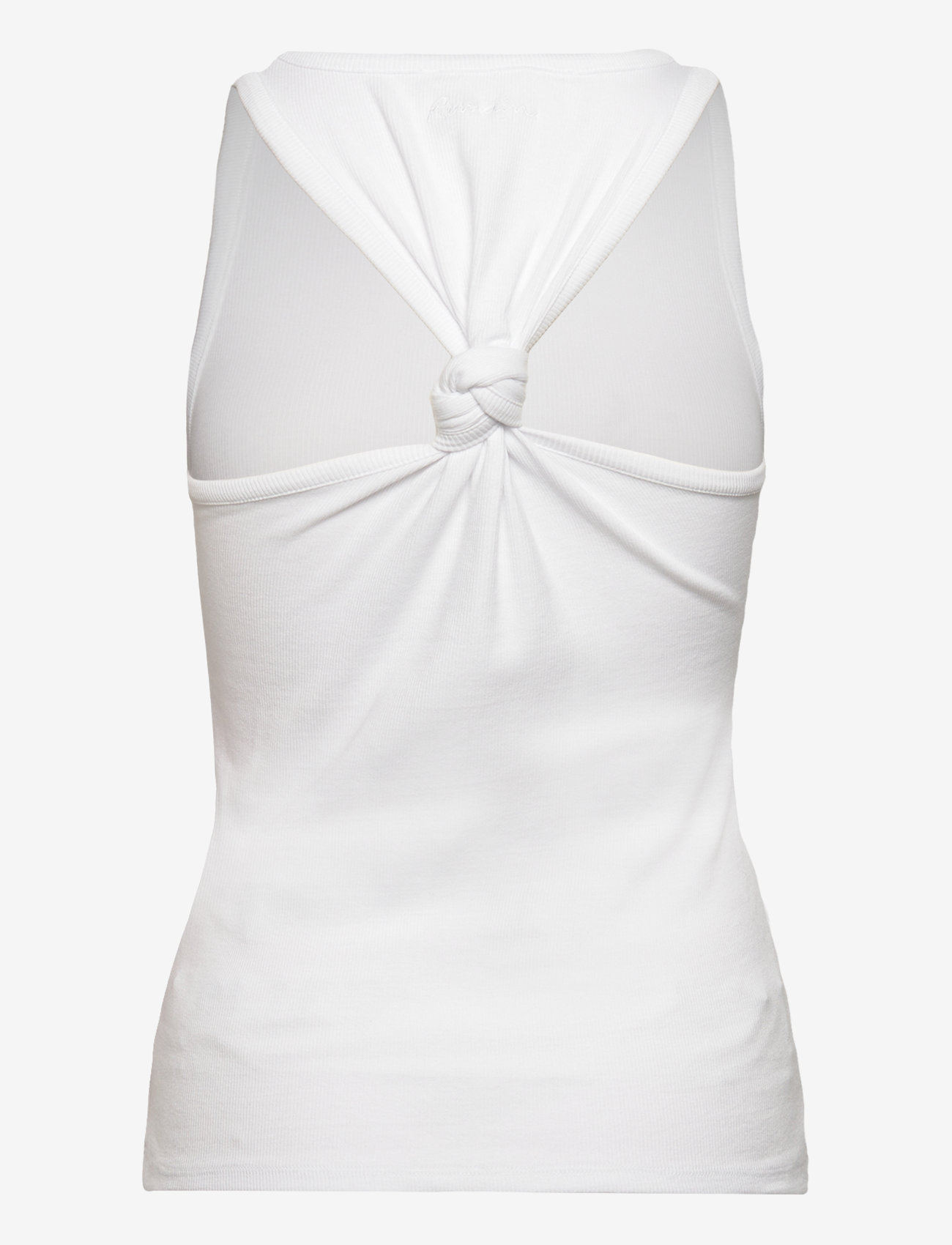 REMAIN Birger Christensen - KNOTTED BACK RIB TOP - bright white - 1