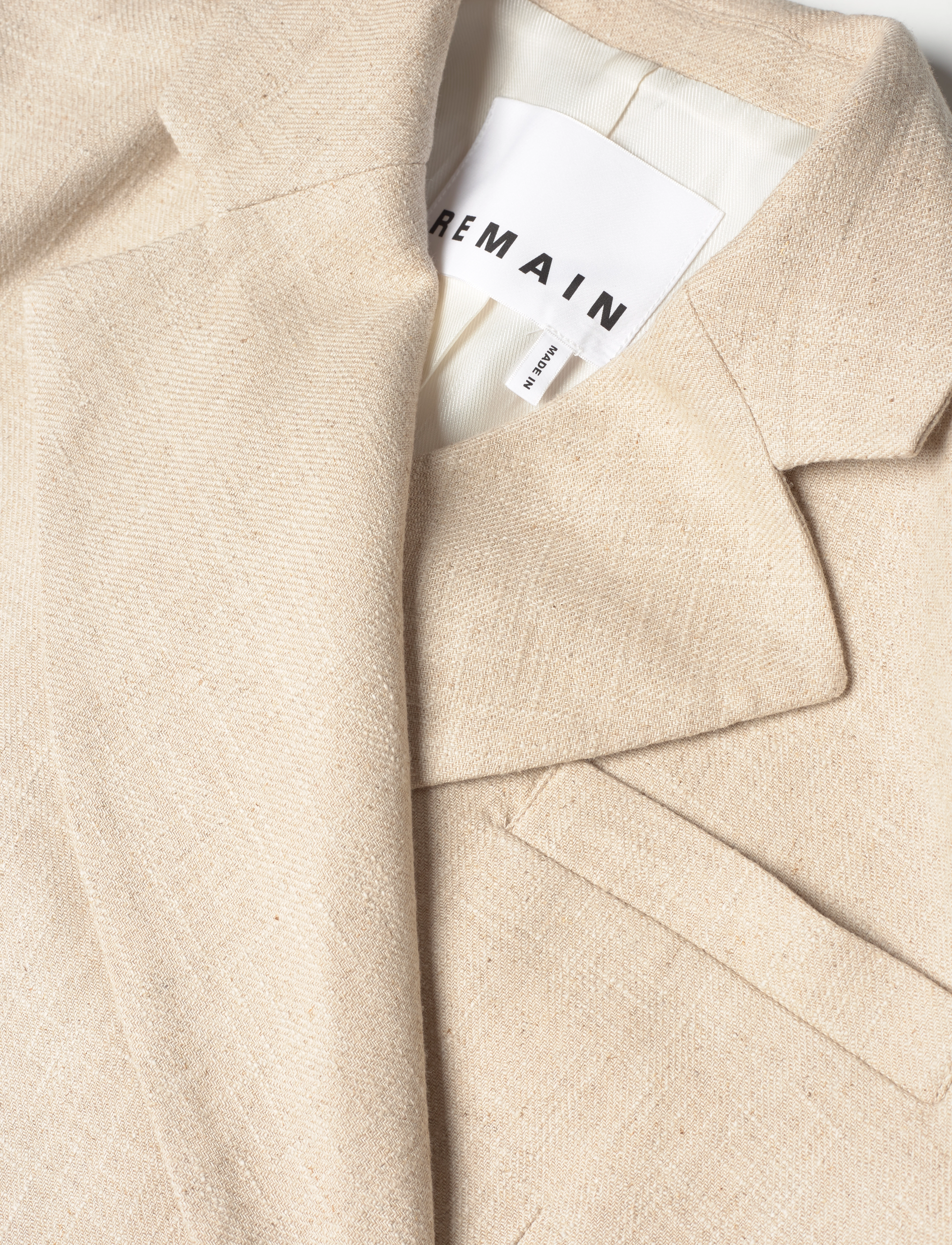 REMAIN Birger Christensen - OVERSIZED CROP BLAZER - tofu beige - 2