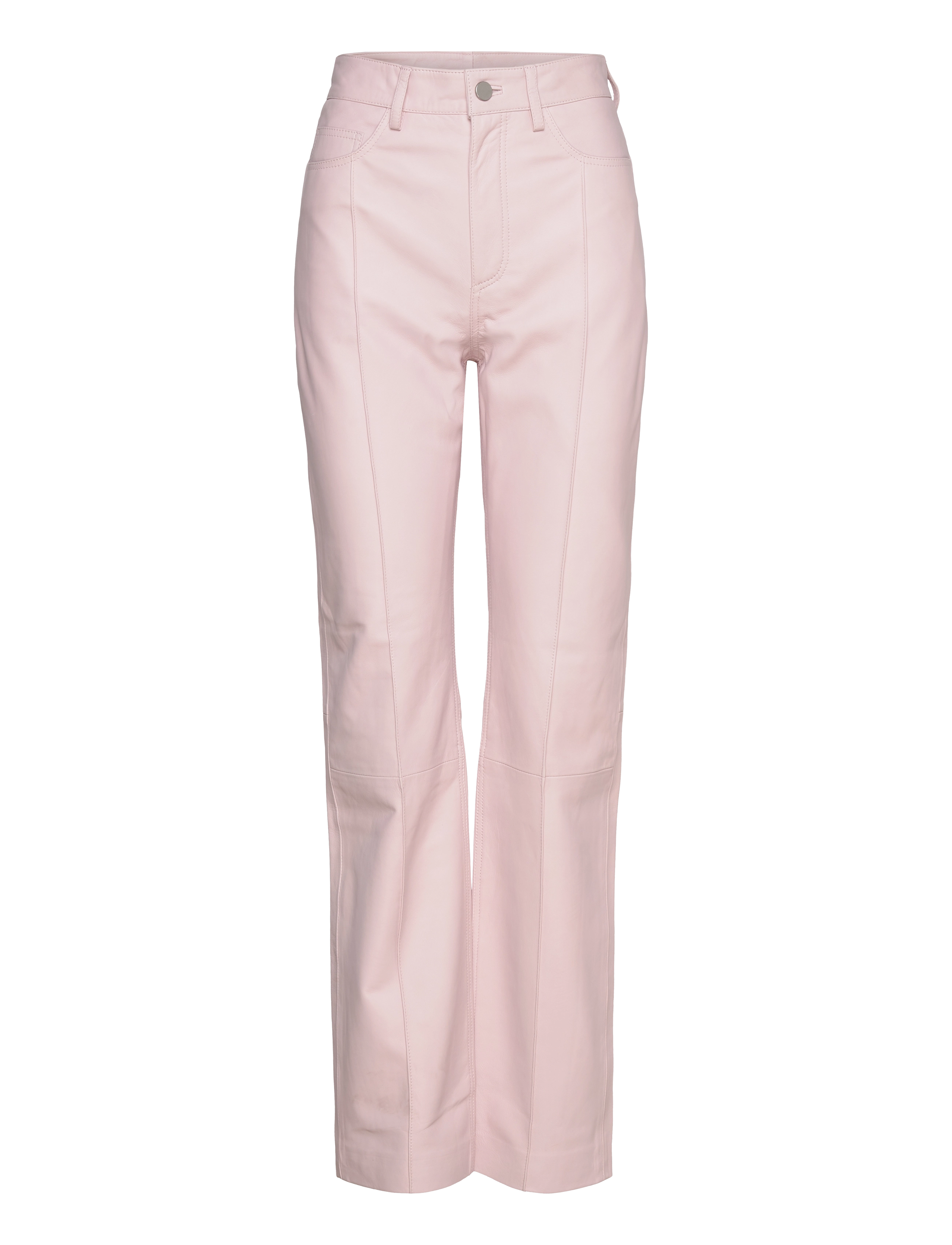 STRAIGHT LEATHER PANTS - BALLERINA