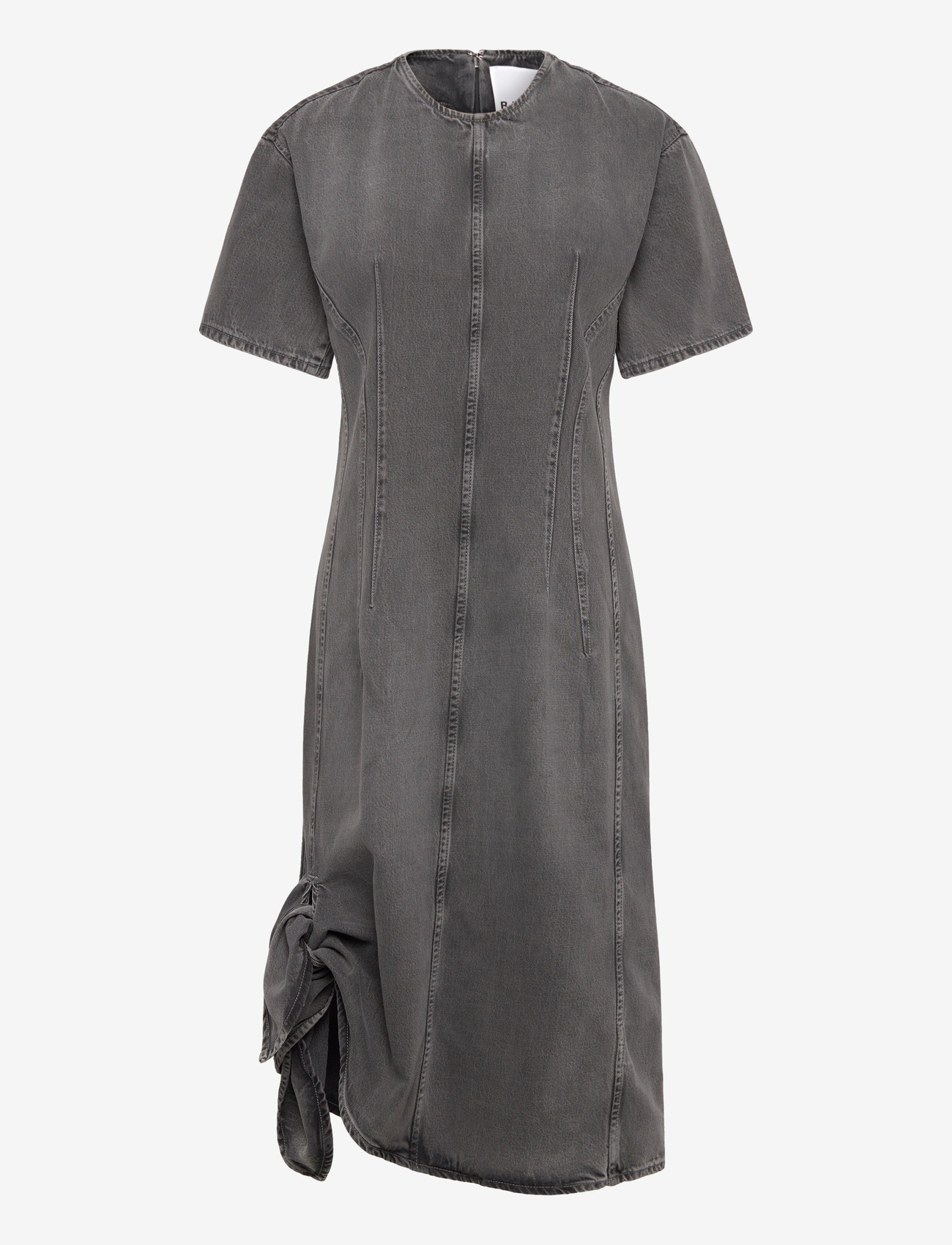 REMAIN Birger Christensen - DRAPY DENIM DRESS - silver filigree - 1