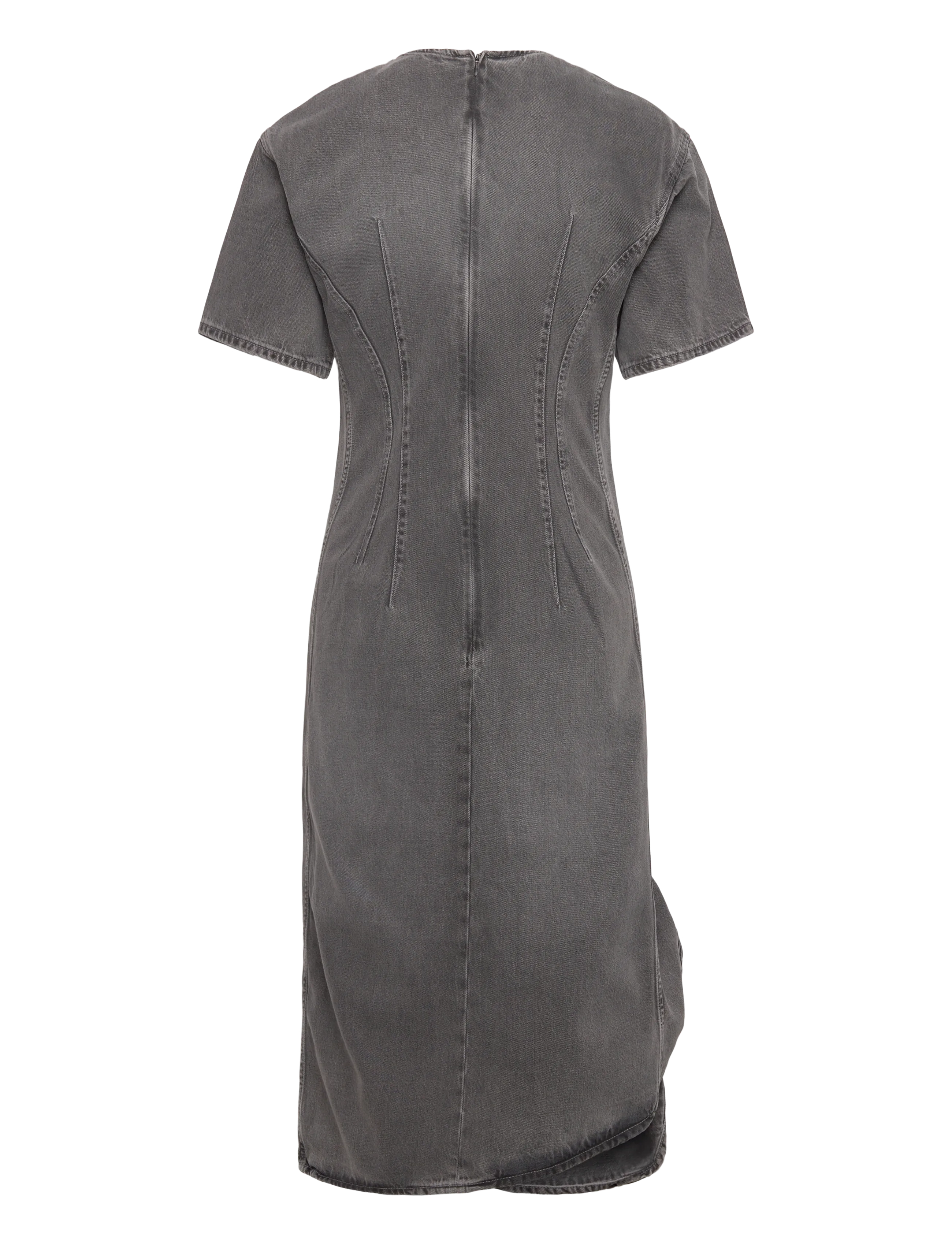 REMAIN Birger Christensen - DRAPY DENIM DRESS - silver filigree - 2