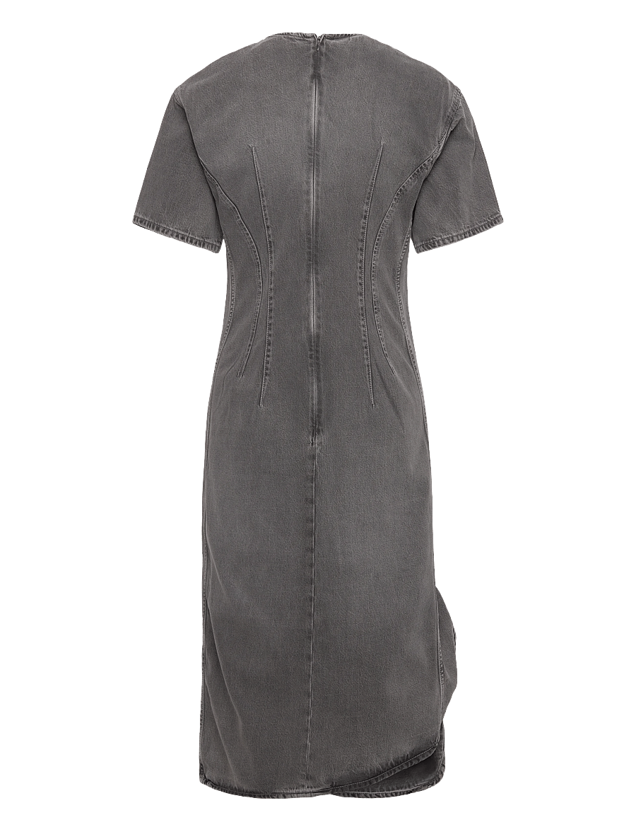 REMAIN Birger Christensen - DRAPY DENIM DRESS - silver filigree - 2