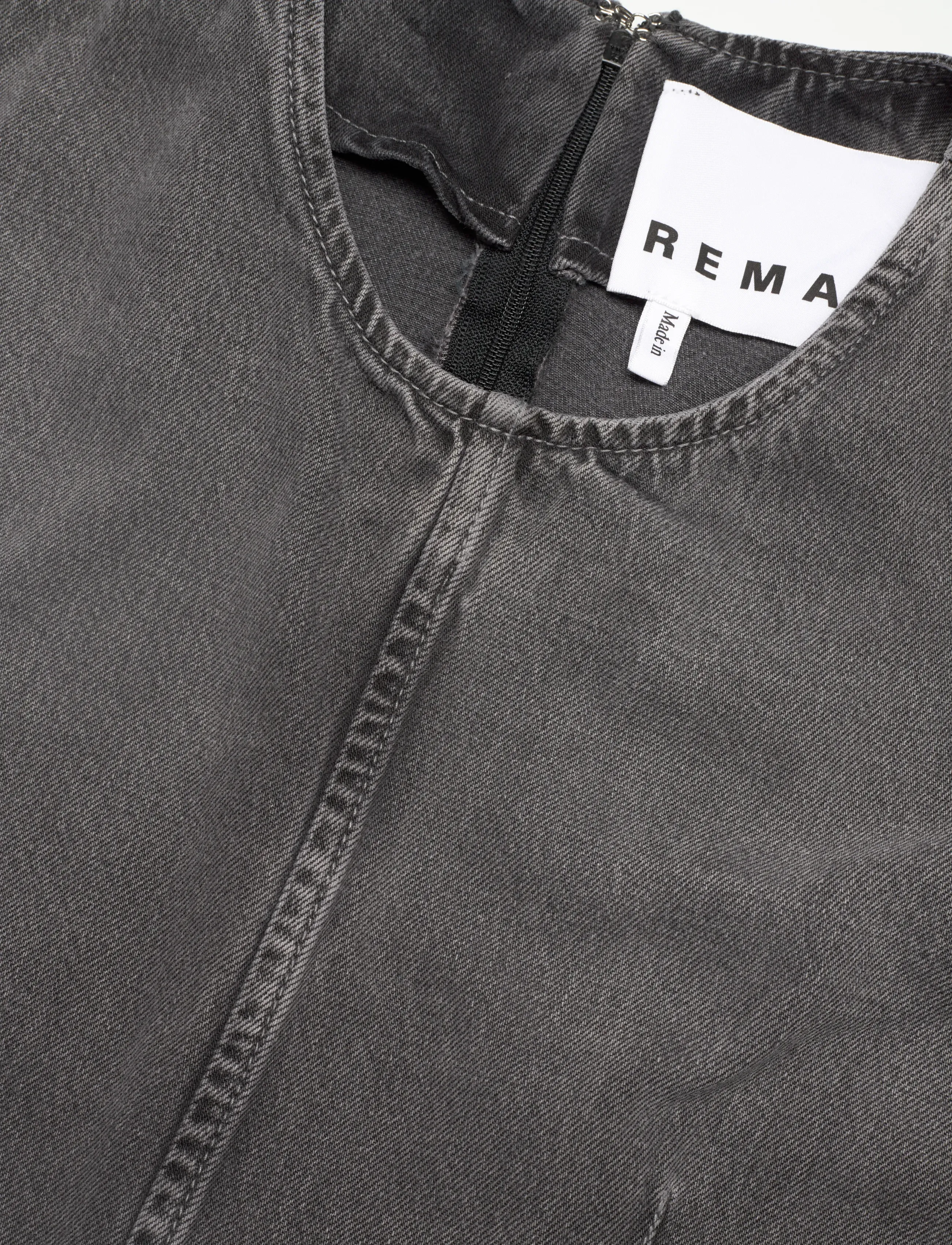 REMAIN Birger Christensen - DRAPY DENIM DRESS - silver filigree - 4