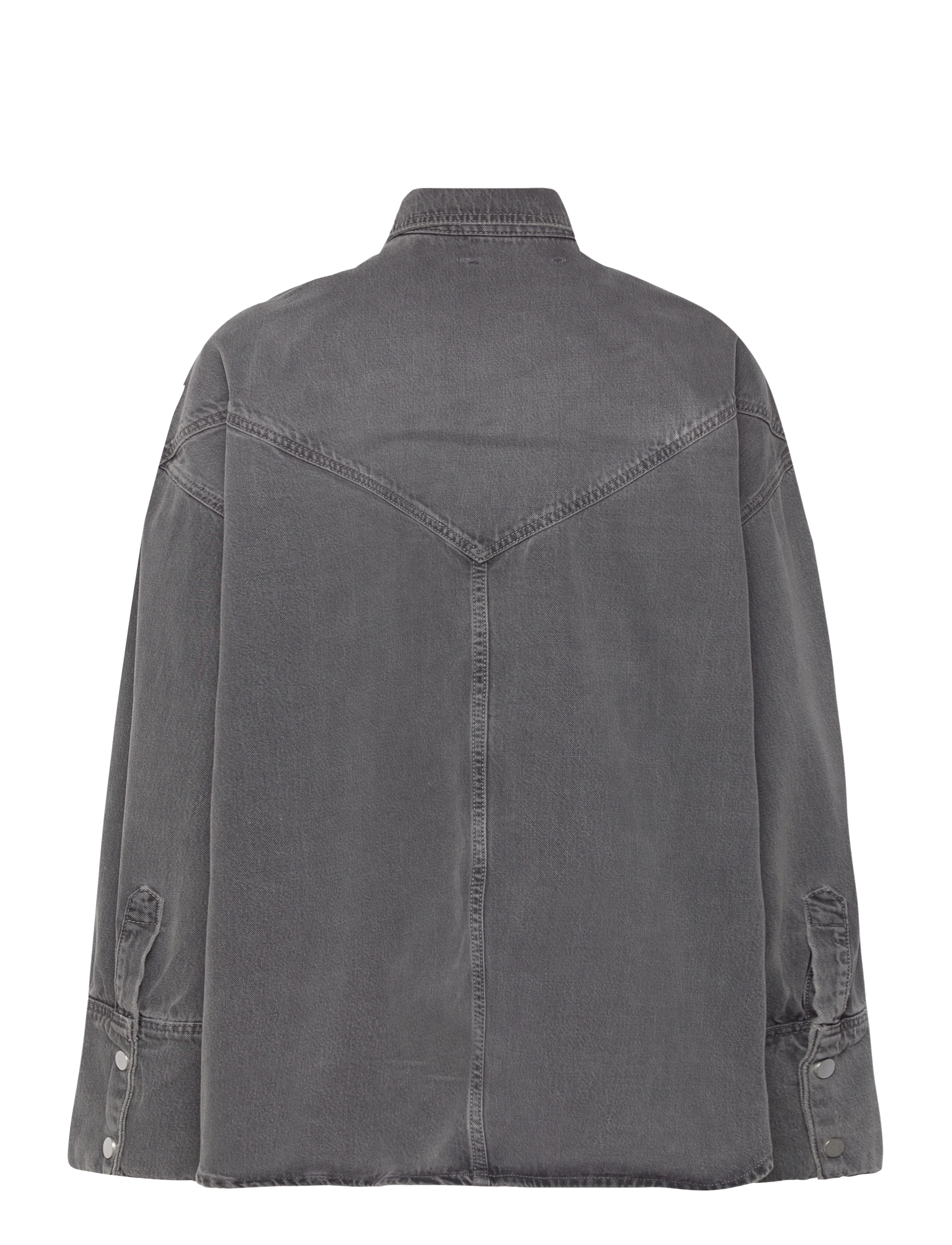 REMAIN Birger Christensen - DRAPY DENIM SHIRT - kvinder - silver filigree - 1
