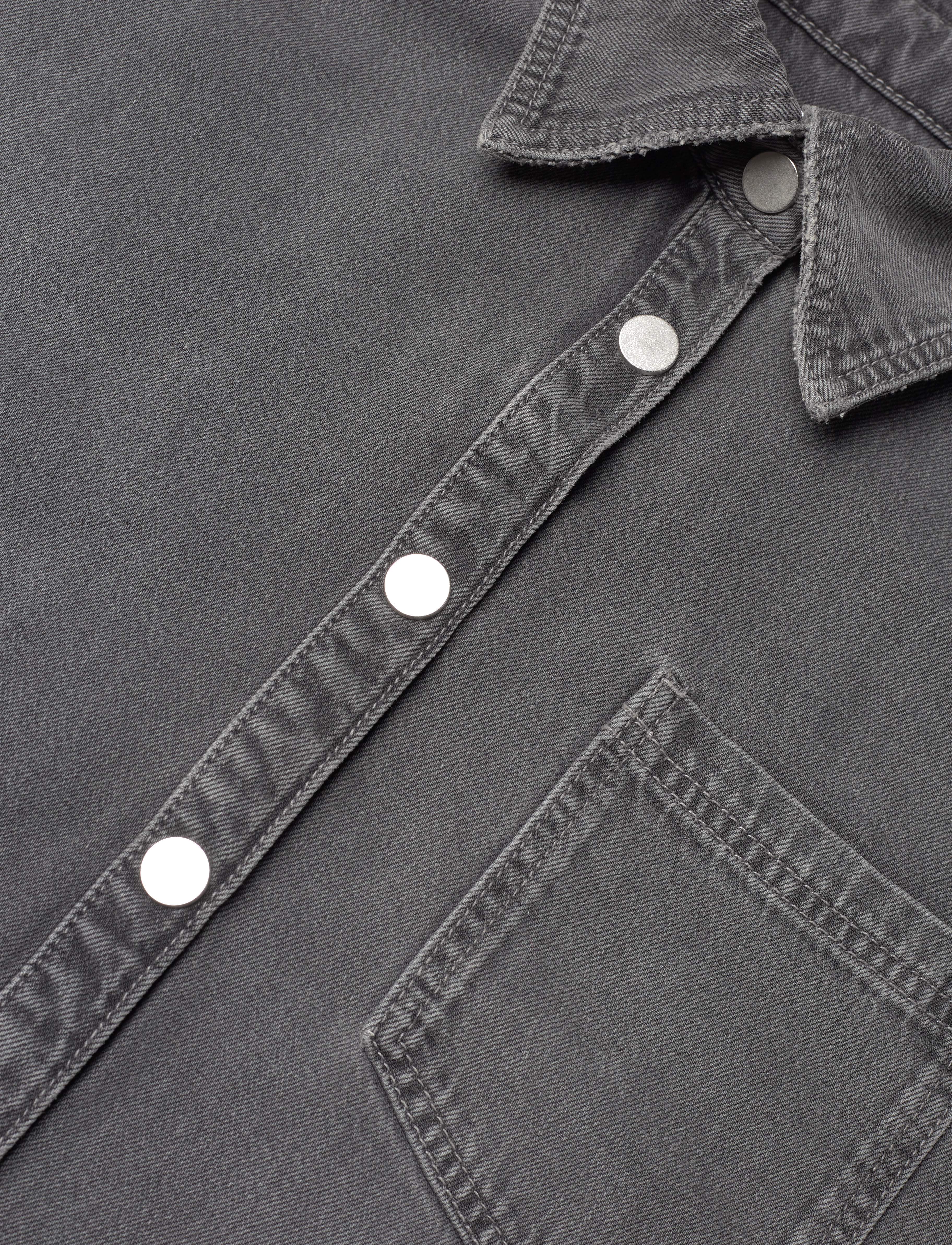 REMAIN Birger Christensen - DRAPY DENIM SHIRT - kvinder - silver filigree - 2