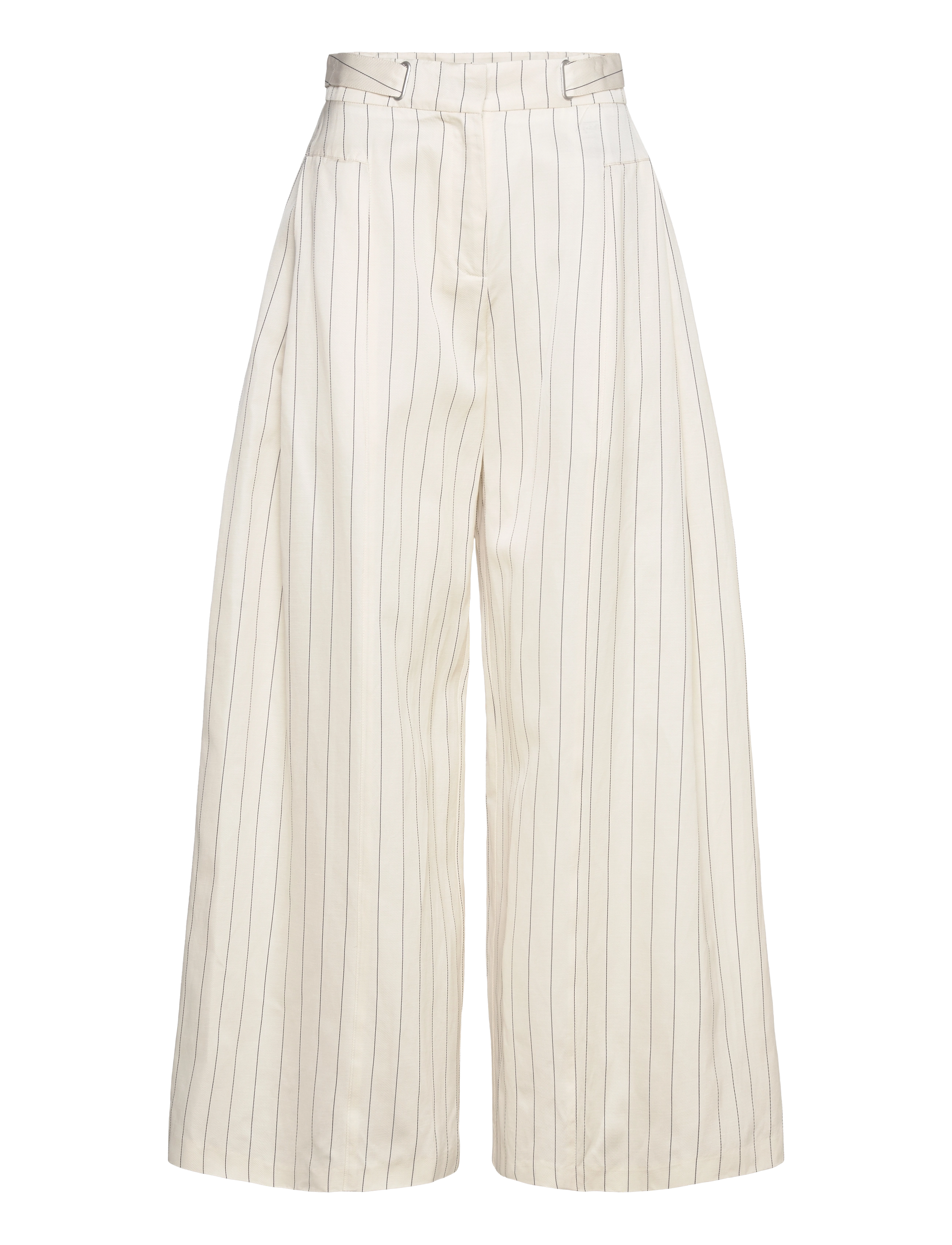 WIDE SUITING PANTS - EGRET COMB.