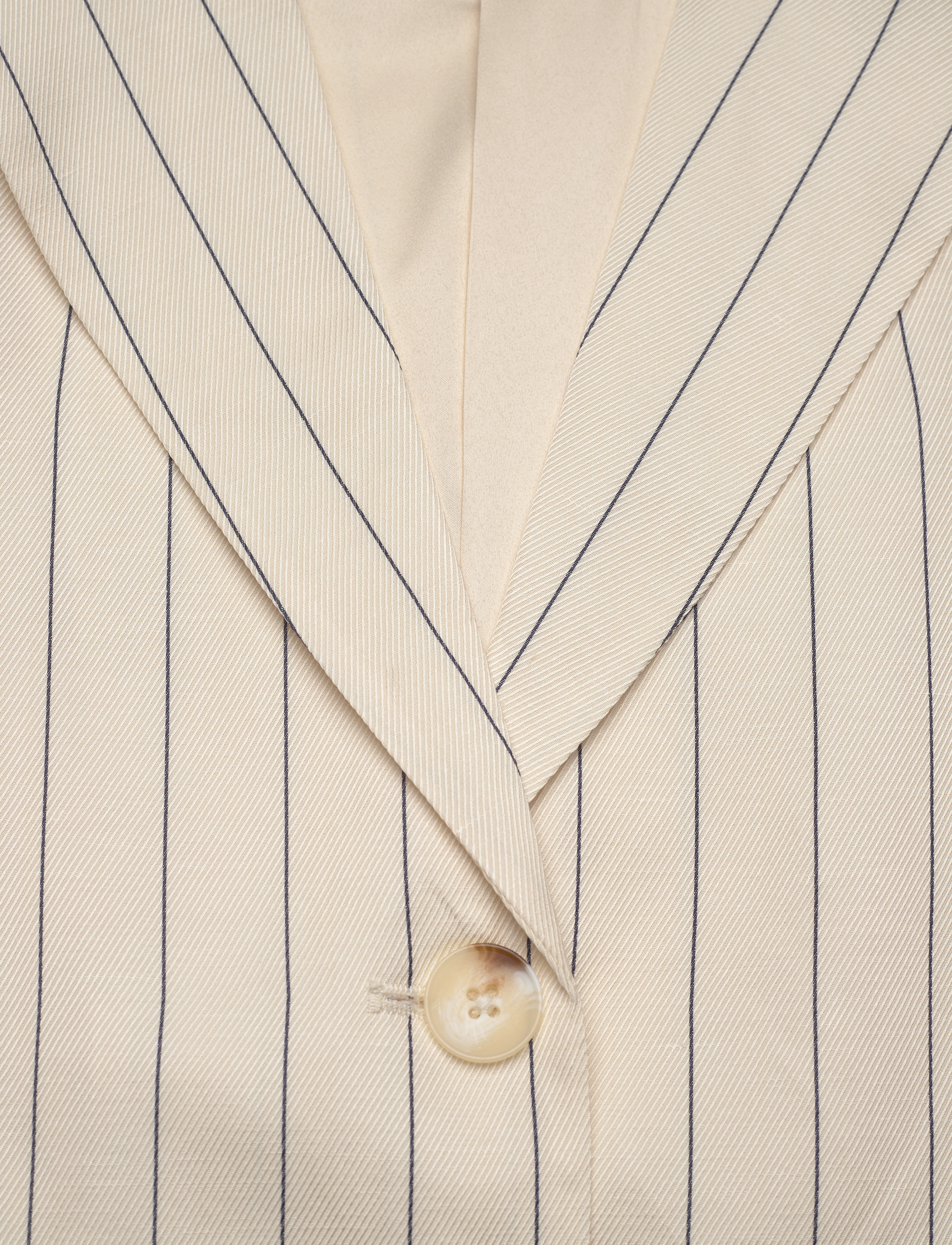 REMAIN Birger Christensen - DRAPY STRIPED BLAZER - festtøj til outletpriser - egret comb. - 2