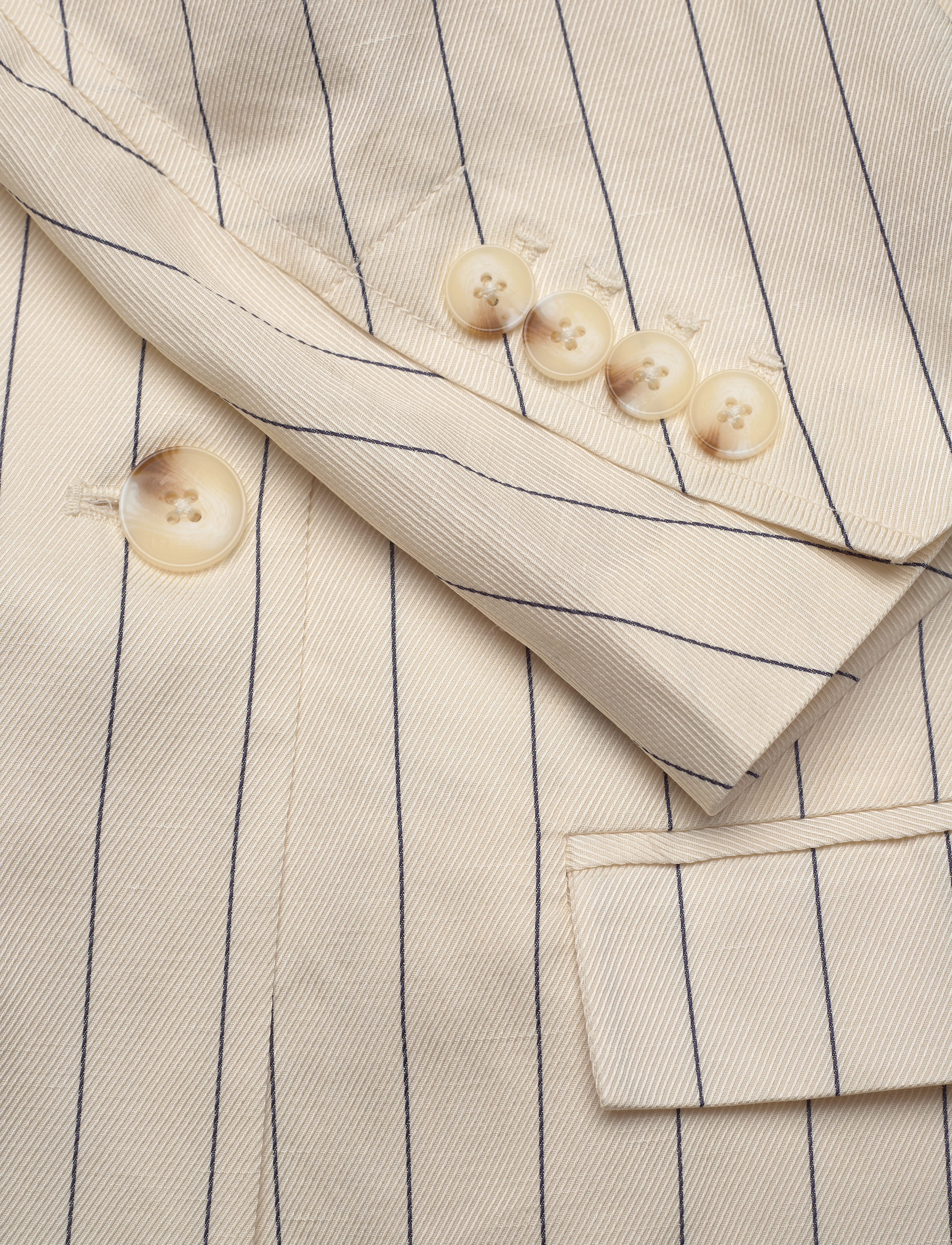 REMAIN Birger Christensen - DRAPY STRIPED BLAZER - festtøj til outletpriser - egret comb. - 3