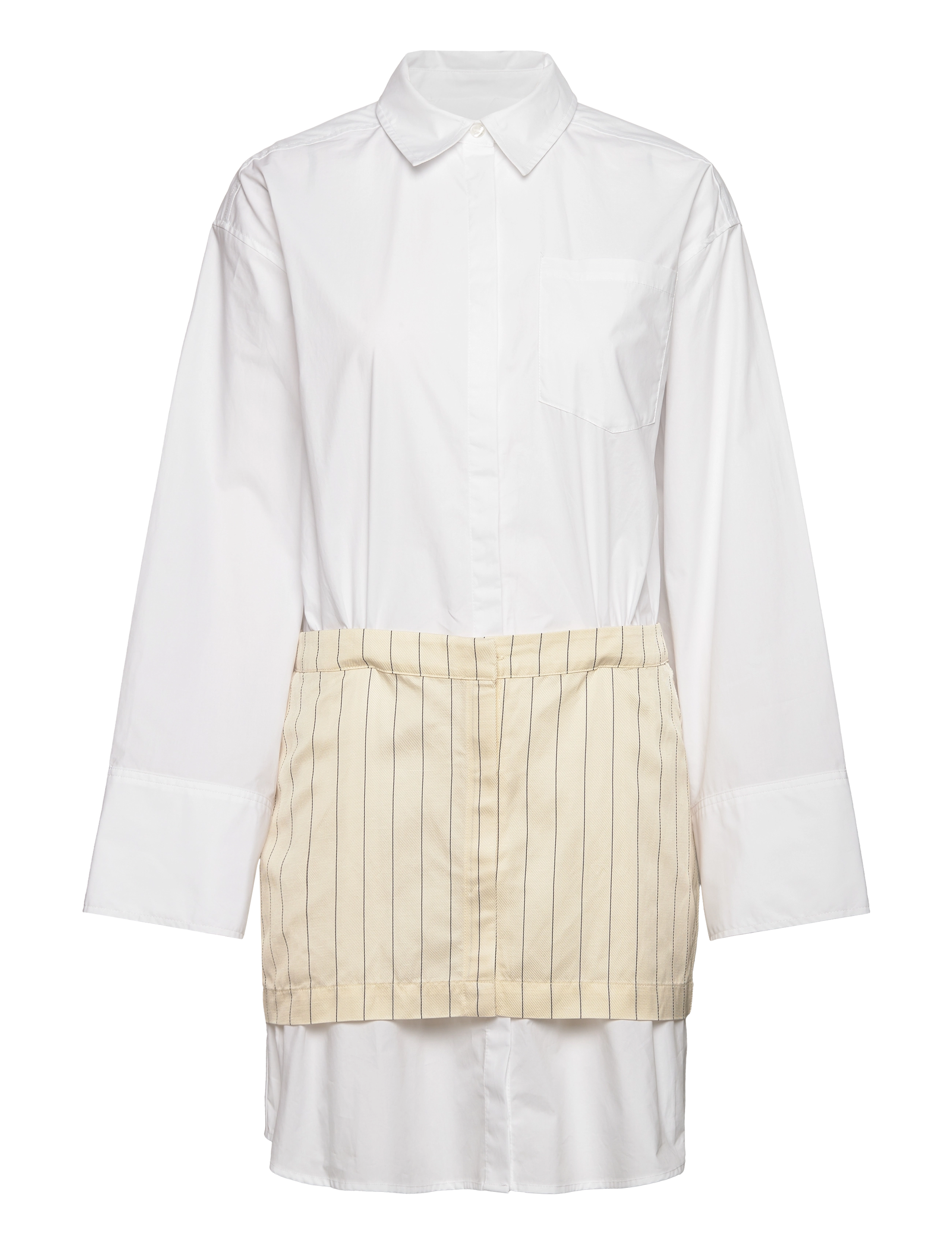 REMAIN Birger Christensen LAYERED SUITING DRESS - REMAIN Birger Christensen - EGRET COMB. / white
