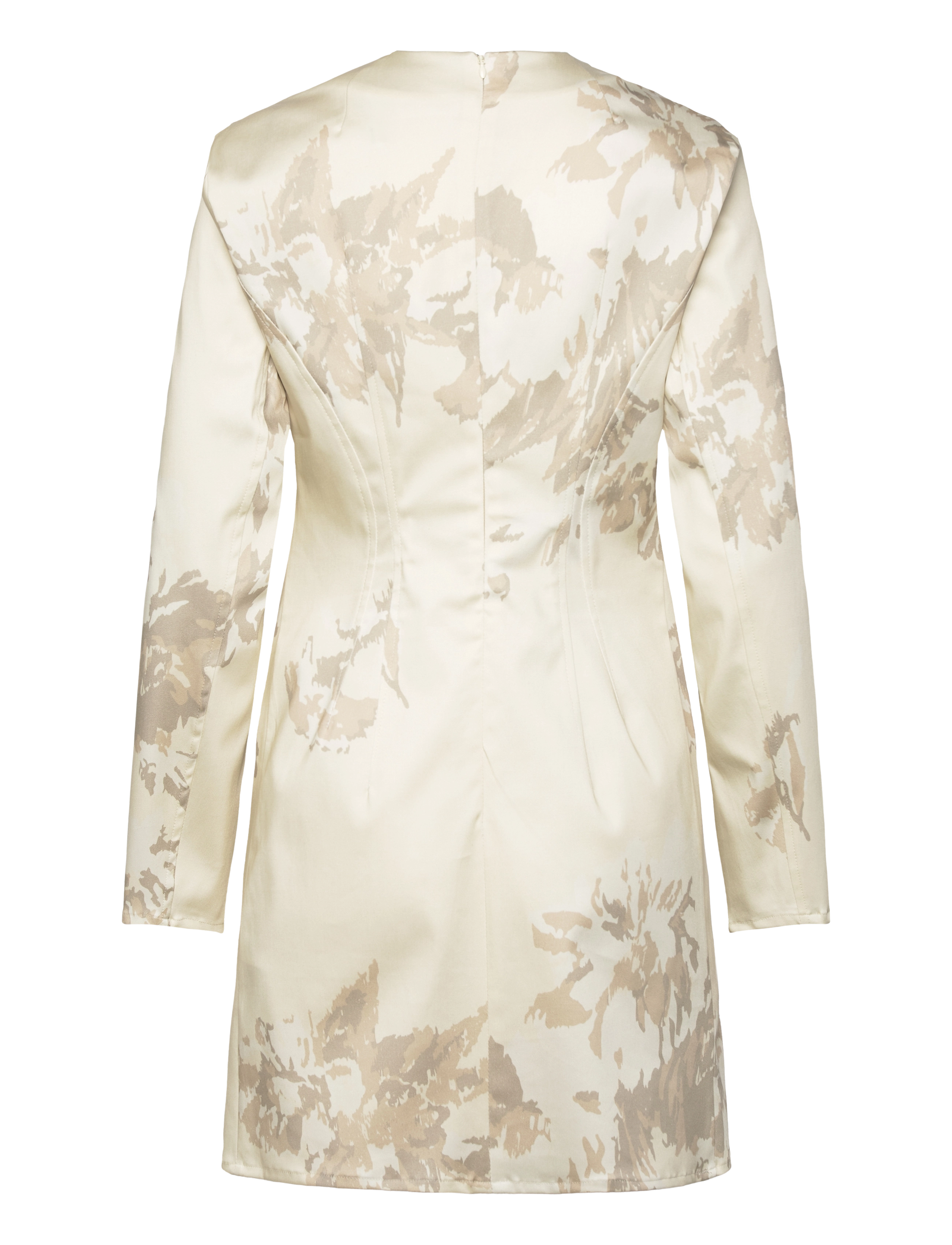 REMAIN Birger Christensen - FLORAL MINI DRESS - kurze kleider - flower jacquard + almond milk comb. - 1