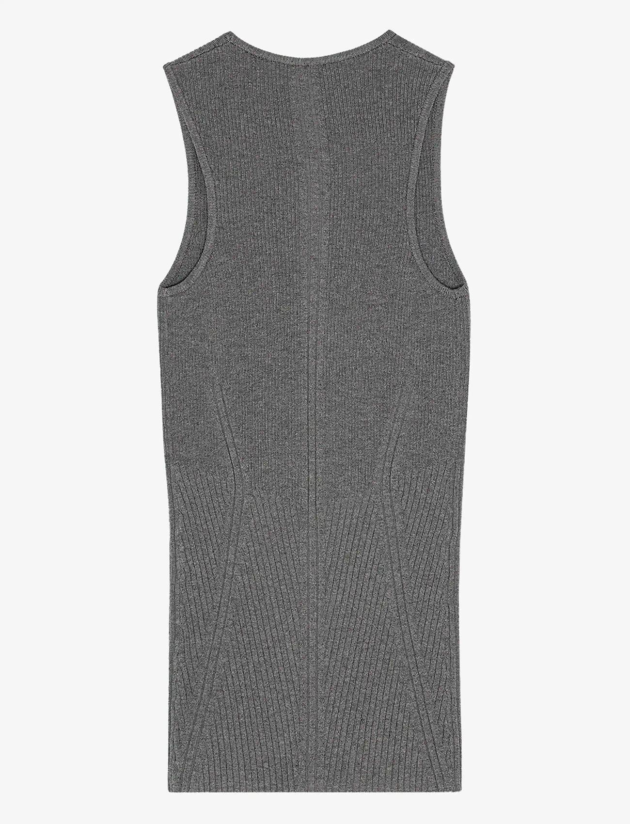 REMAIN Birger Christensen - RIB KNIT TANK TOP - tanktops - granite gray - 2