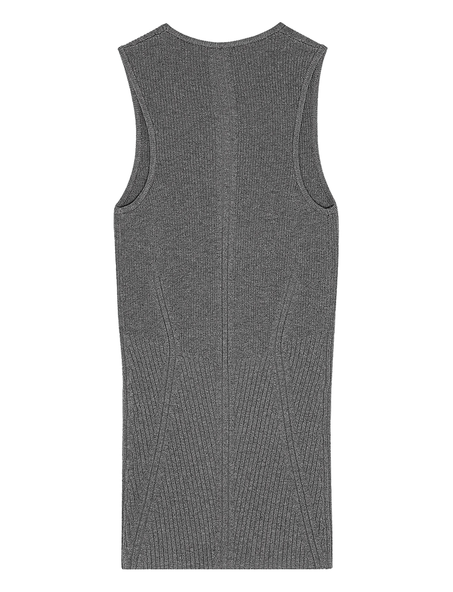 REMAIN Birger Christensen - RIB KNIT TANK TOP - topid ja varrukateta alussärgid - granite gray - 2