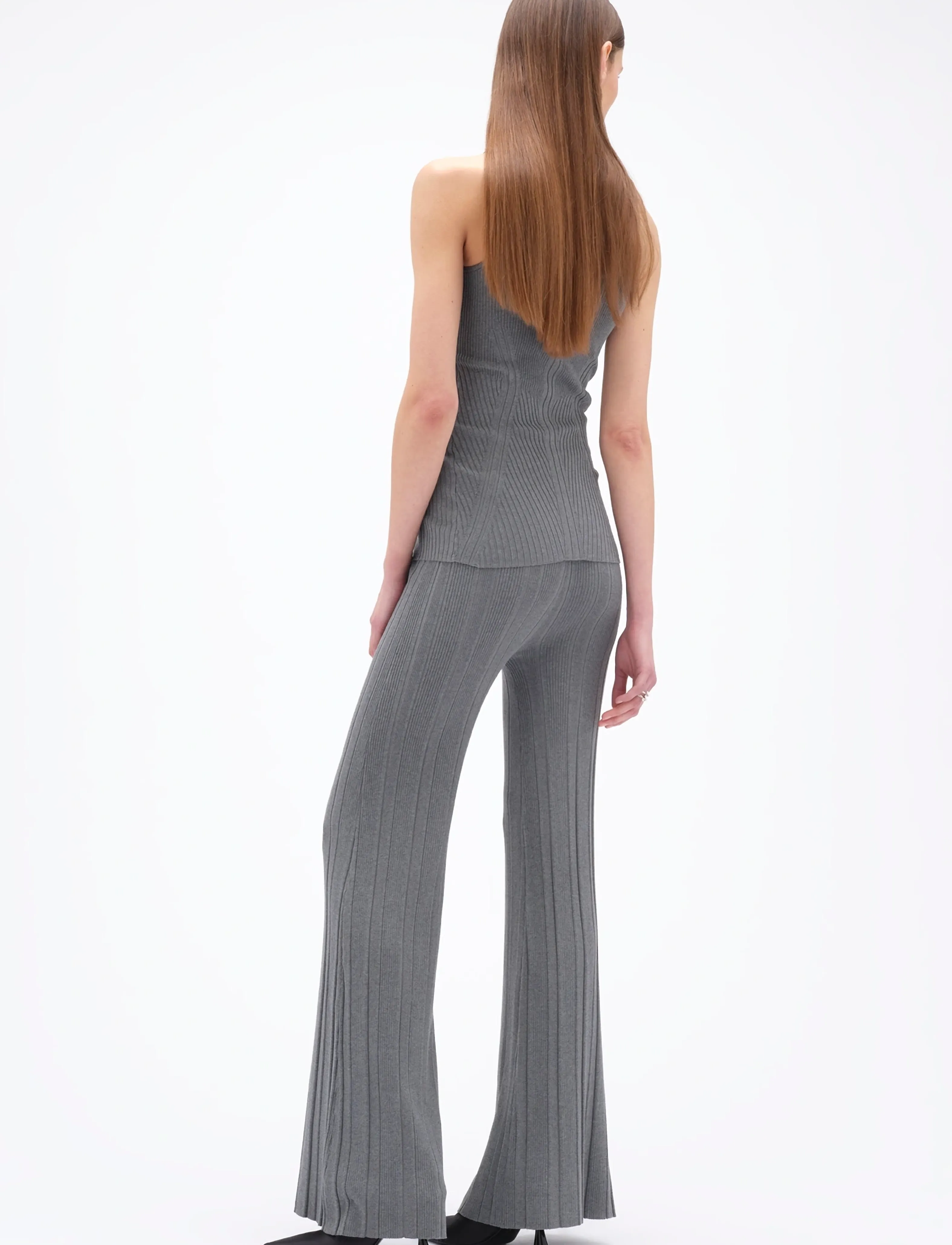 REMAIN Birger Christensen - RIB KNIT TANK TOP - topid ja varrukateta alussärgid - granite gray - 3
