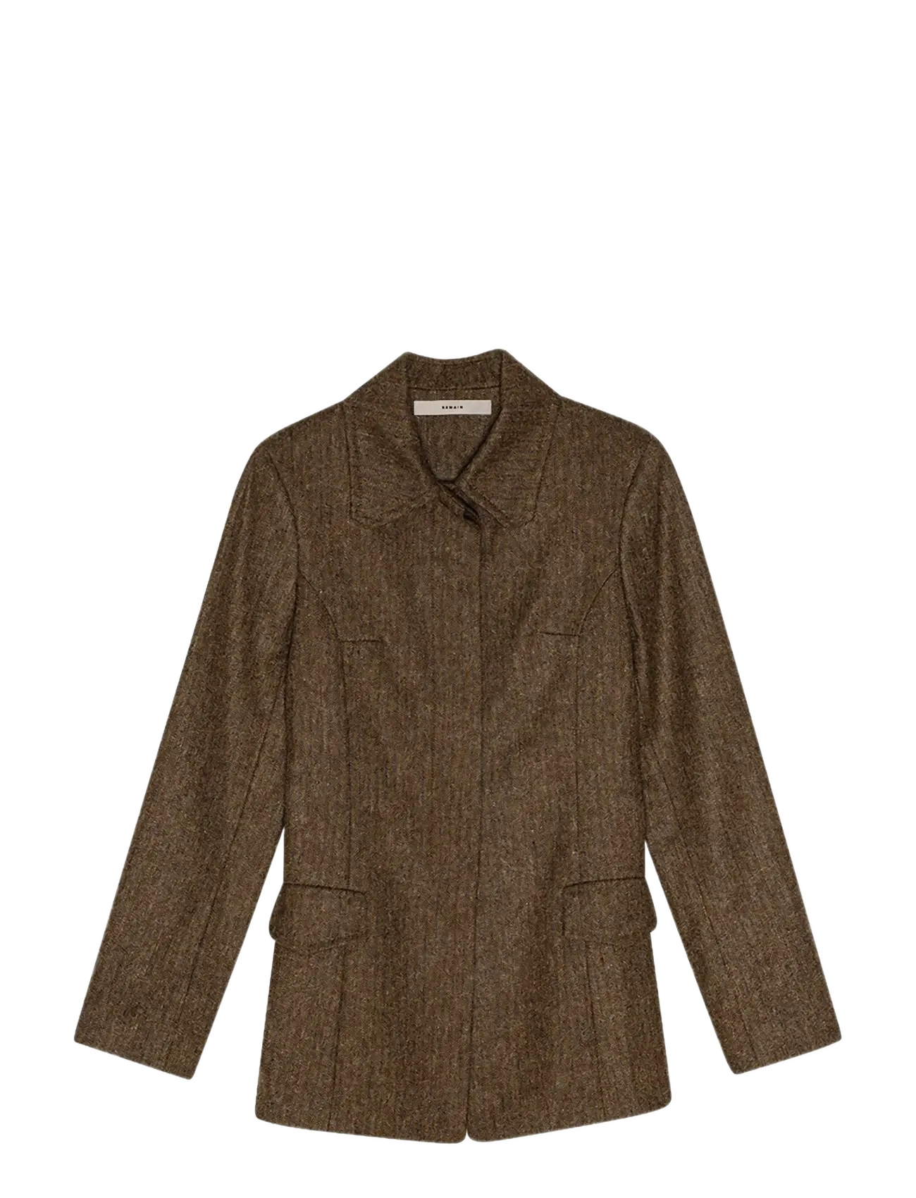 FITTED HERRINGBONE BLAZER - CARAFE COMB.