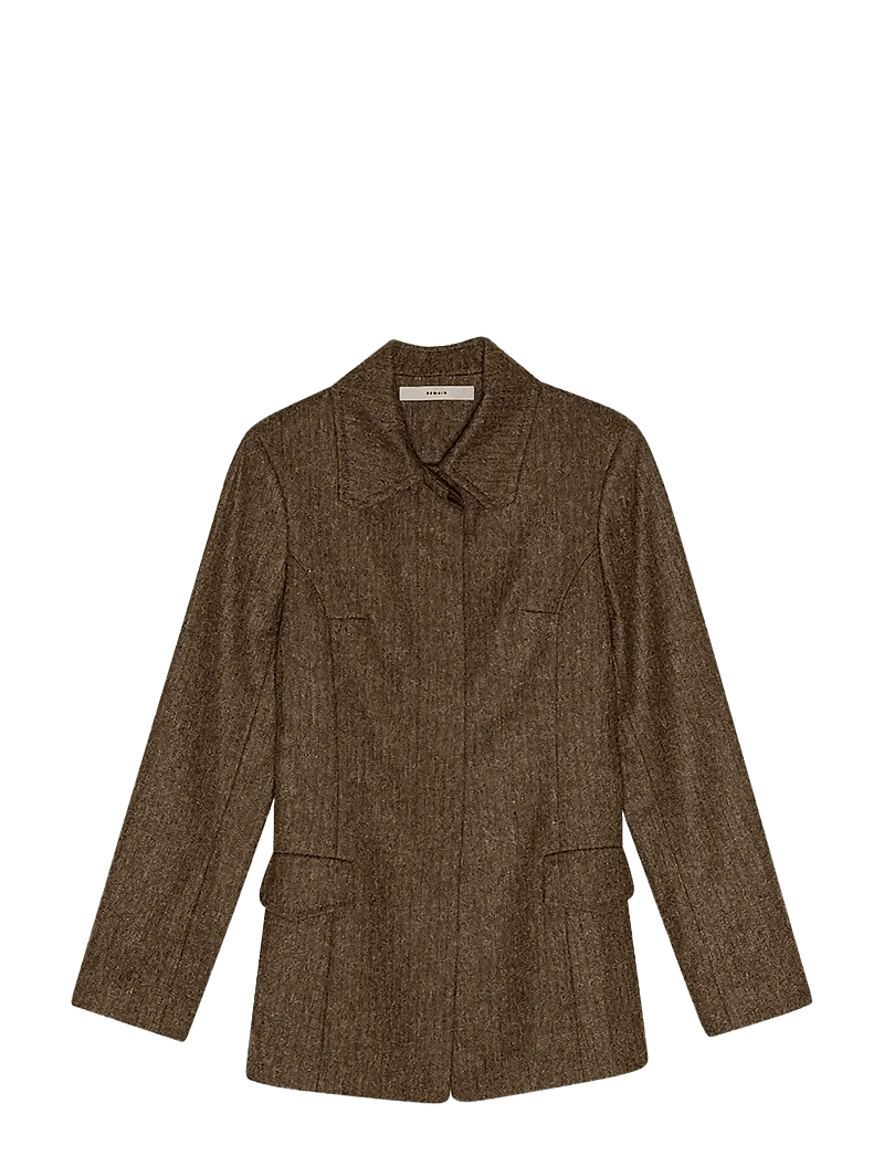 REMAIN Birger Christensen - FITTED HERRINGBONE BLAZER - einreihige blazer - carafe comb. - 1
