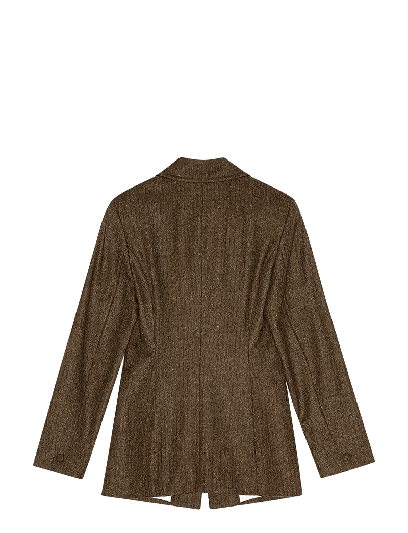 REMAIN Birger Christensen - FITTED HERRINGBONE BLAZER - einreihige blazer - carafe comb. - 2