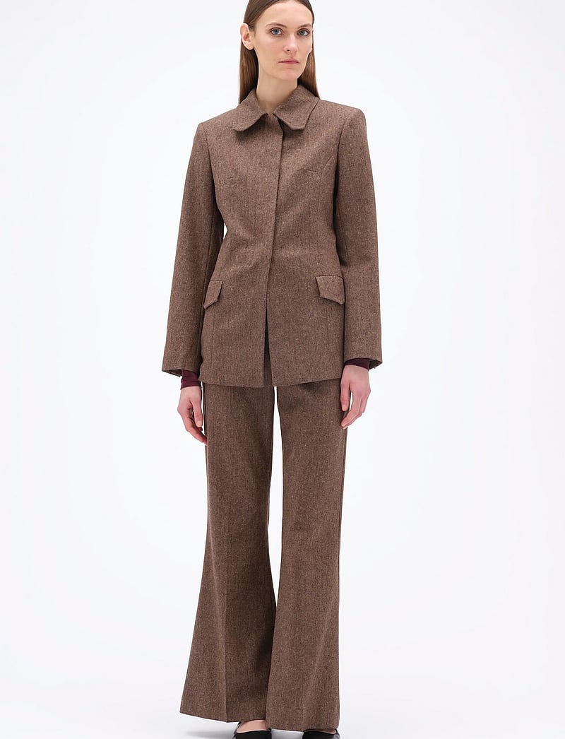 REMAIN Birger Christensen - FITTED HERRINGBONE BLAZER - einreihige blazer - carafe comb. - 0