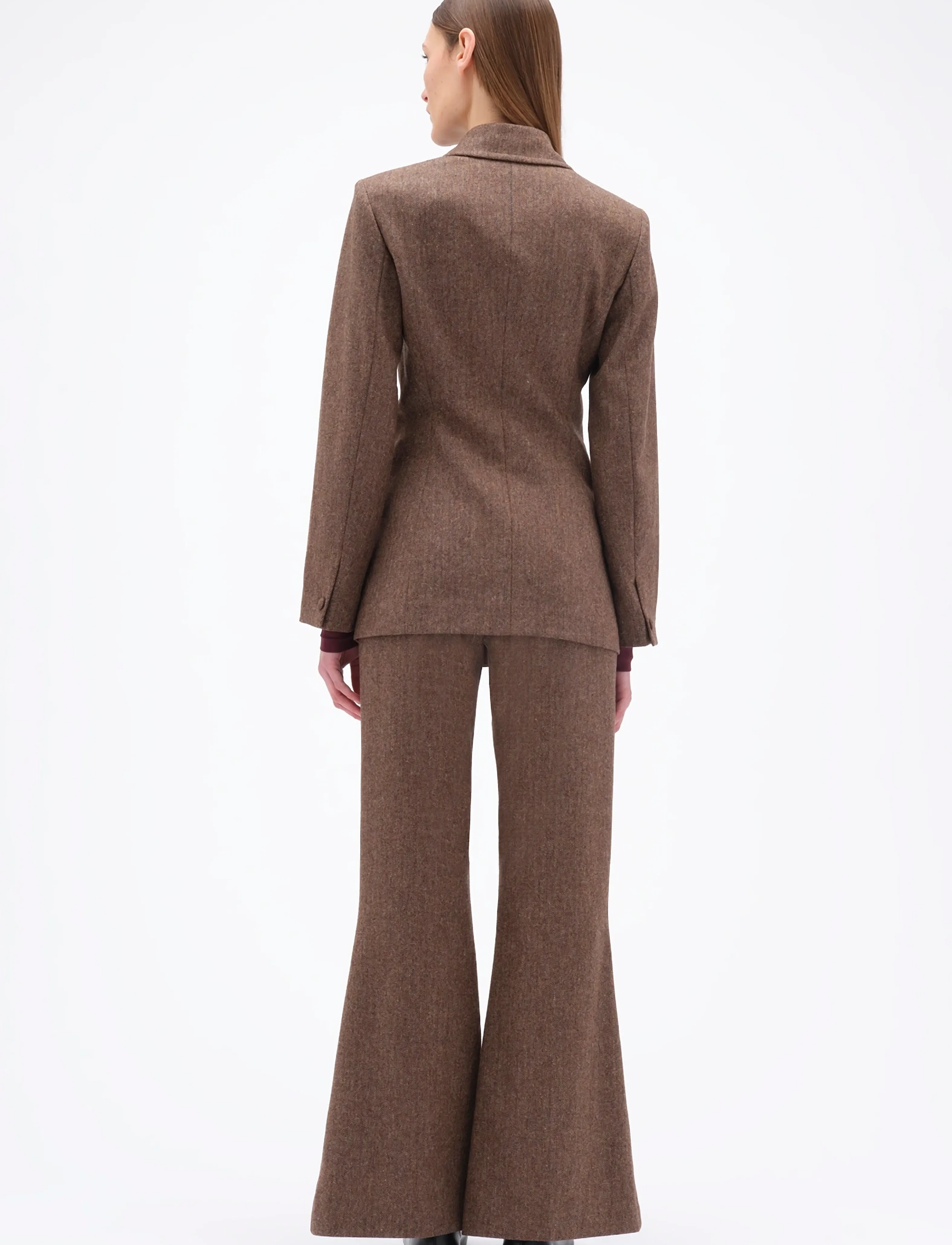 REMAIN Birger Christensen - FITTED HERRINGBONE BLAZER - carafe comb. - 3