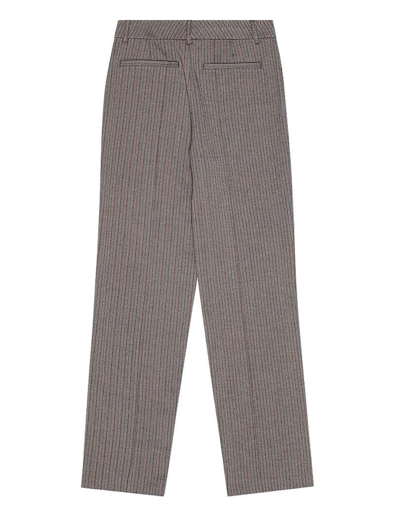 REMAIN Birger Christensen - HERRINGBONE SLIM PANTS - tailored trousers - brushed nickel comb. - 1