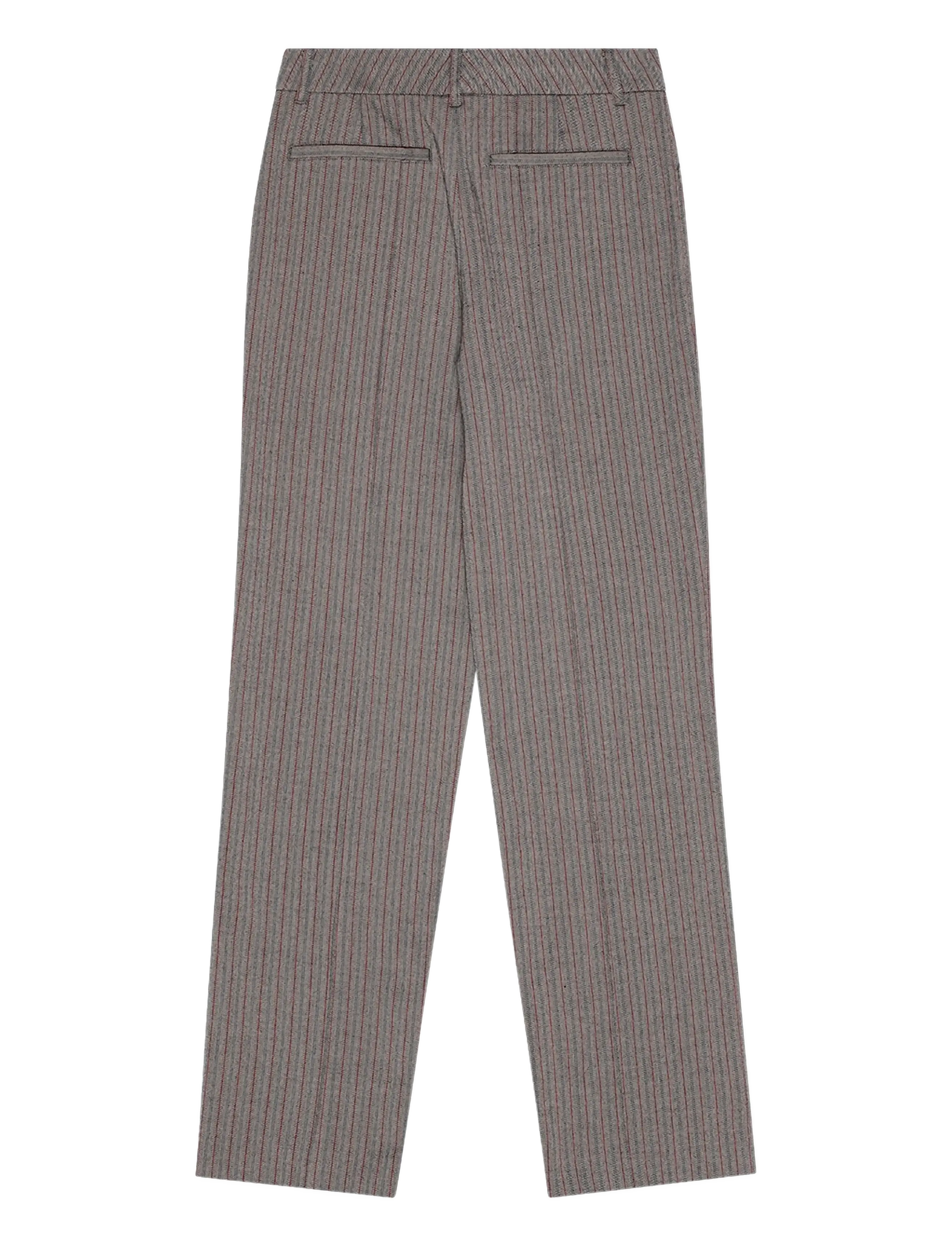 REMAIN Birger Christensen - HERRINGBONE SLIM PANTS - brushed nickel comb. - 1