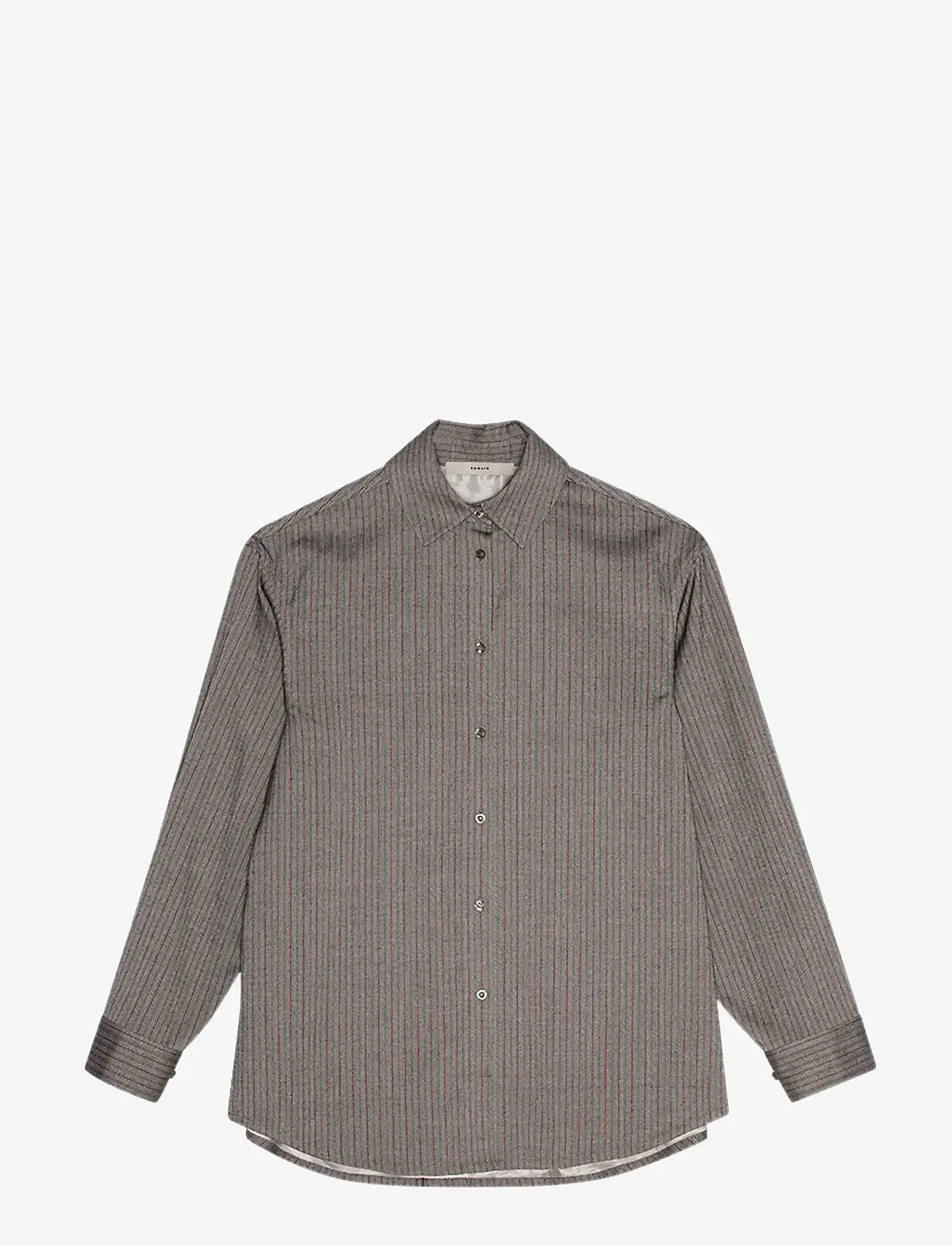 REMAIN Birger Christensen - HERRINGBONE OVERSHIRT - långärmade skjortor - brushed nickel comb. - 0